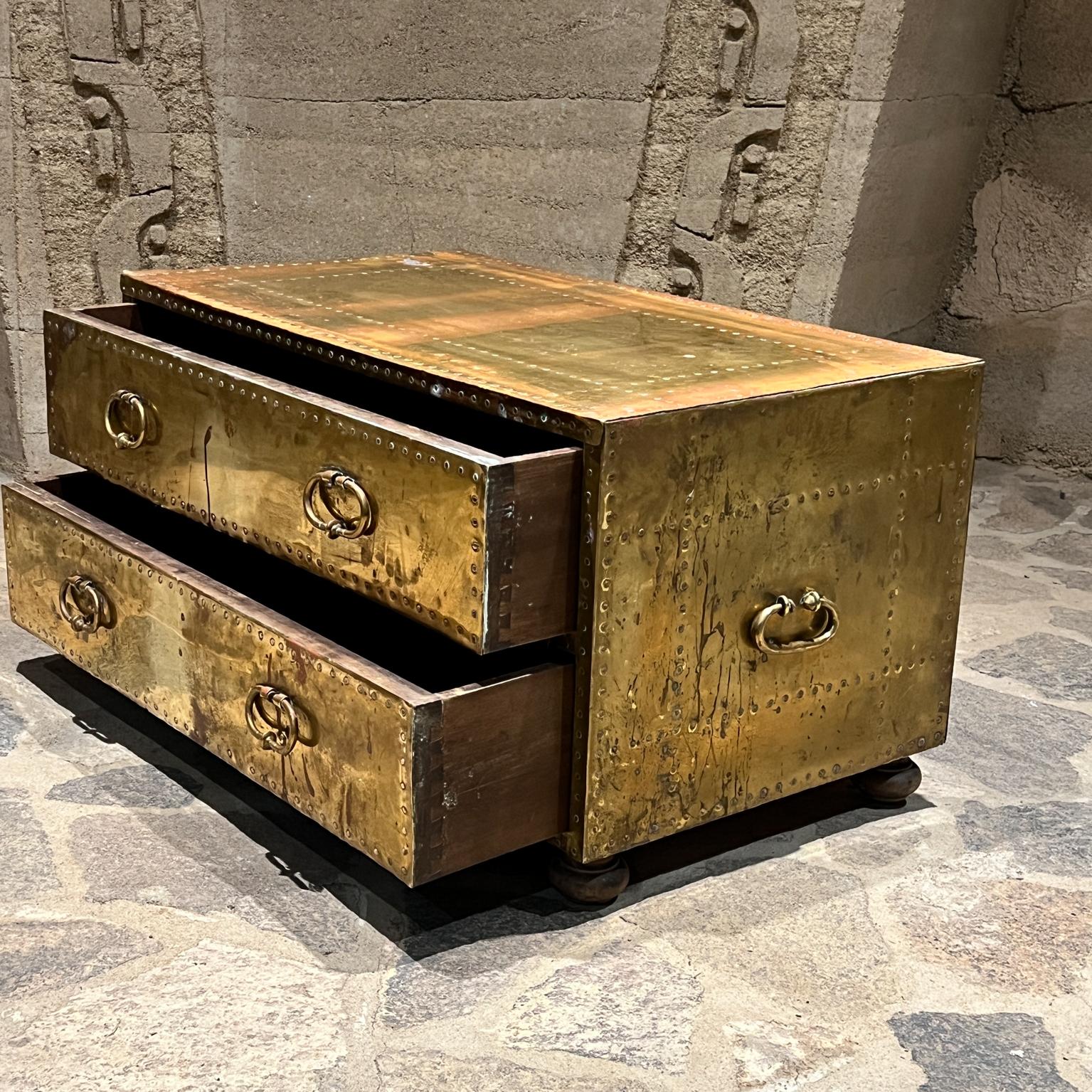 1970s Sarreid Ltd Brass Chest of Drawers Spain For Sale 4