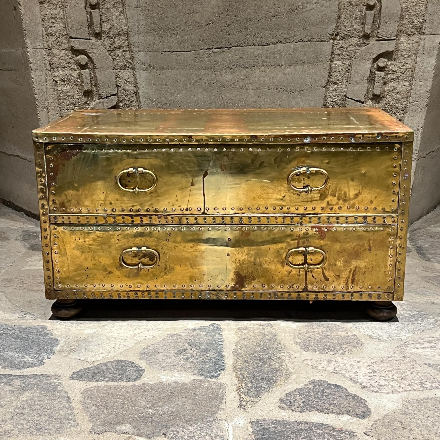 1970s Sarreid Ltd Brass Chest of Drawers Spain For Sale 9