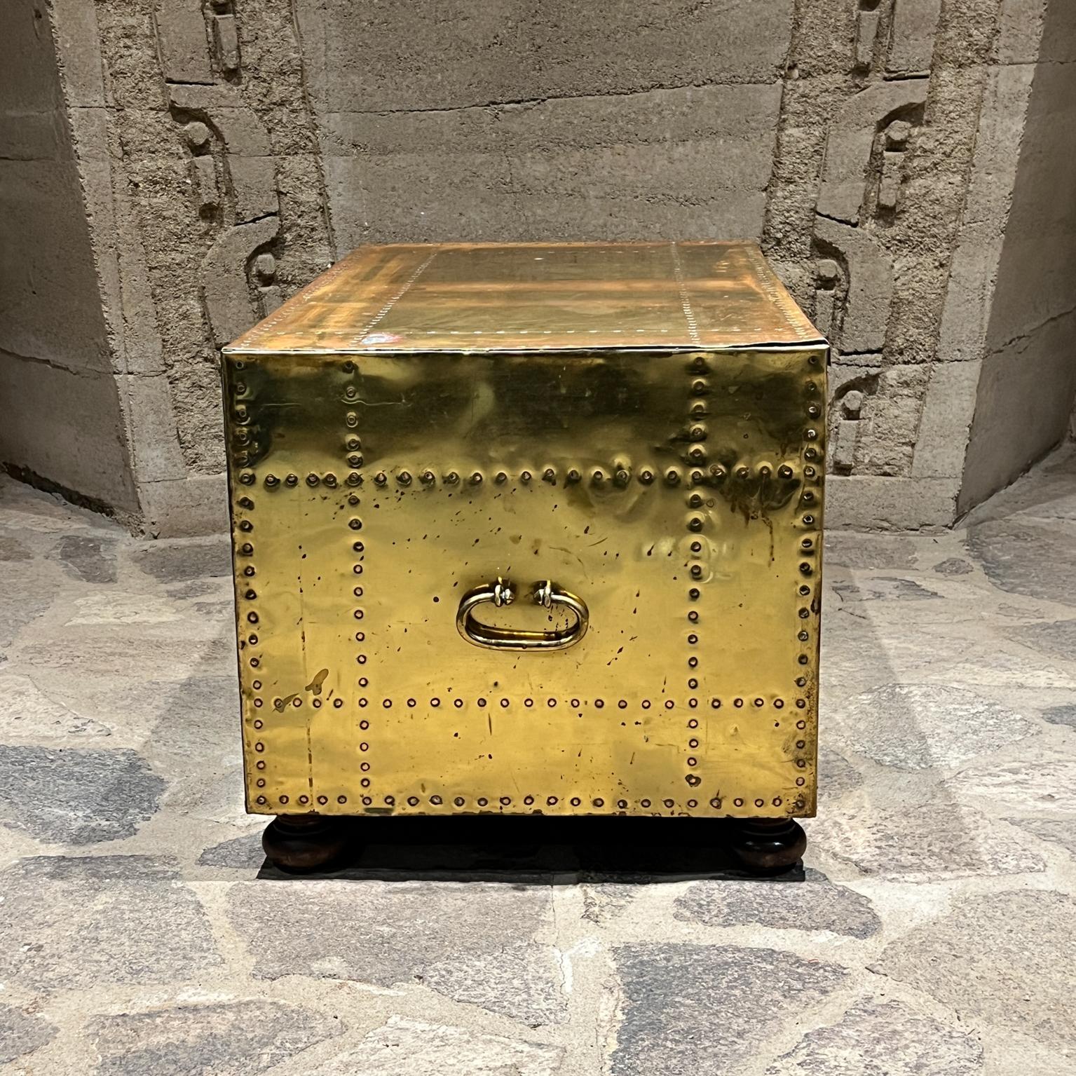 Spanish 1970s Sarreid Ltd Brass Chest of Drawers Spain For Sale