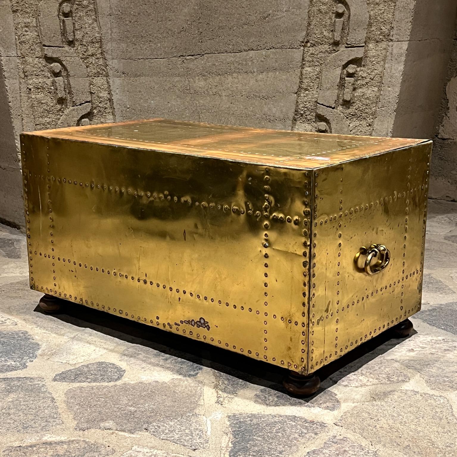 1970s Sarreid Ltd Brass Chest of Drawers Spain In Good Condition For Sale In Chula Vista, CA