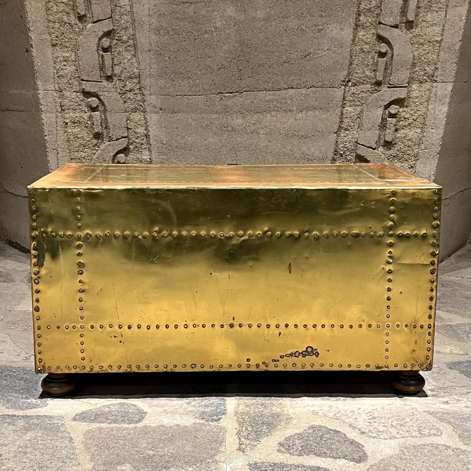 20th Century 1970s Sarreid Ltd Brass Chest of Drawers Spain For Sale