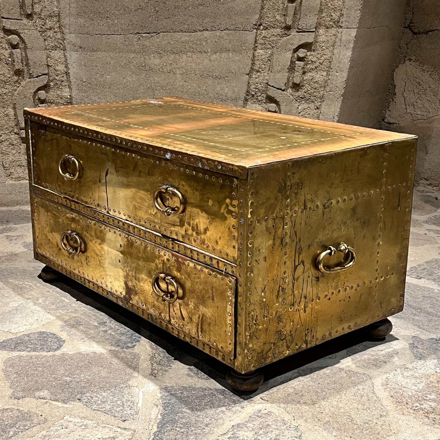 1970s Sarreid Ltd Brass Chest of Drawers Spain For Sale 3