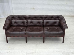 1970s, Scandinavian 3-seater sofa by Arne Norell, furniture leather.