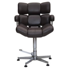 1970s, Scandinavian adjustable barber swivel chair, original condition.