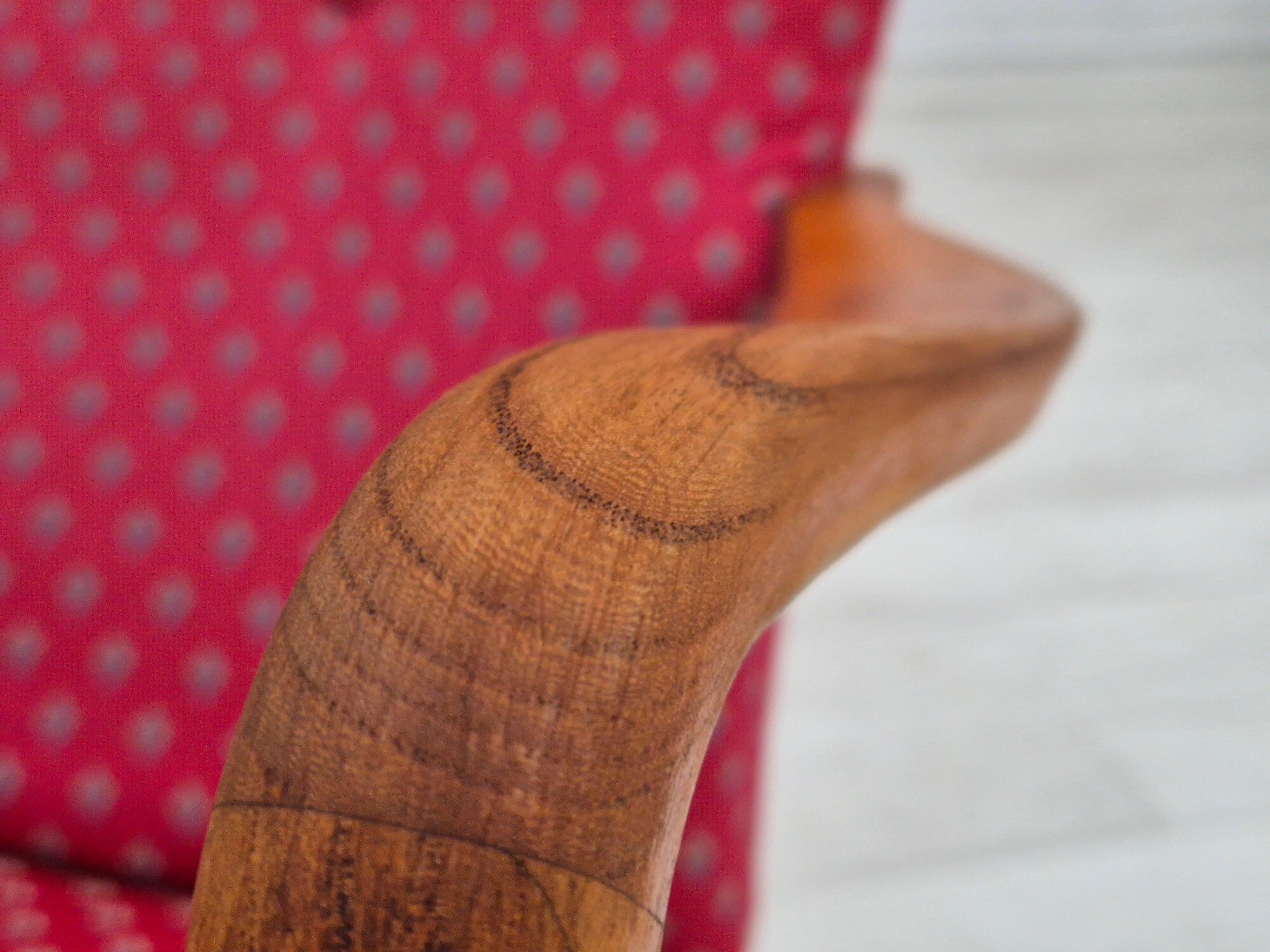 1970s, Scandinavian chair, original very good condition, ash wood. For Sale 6