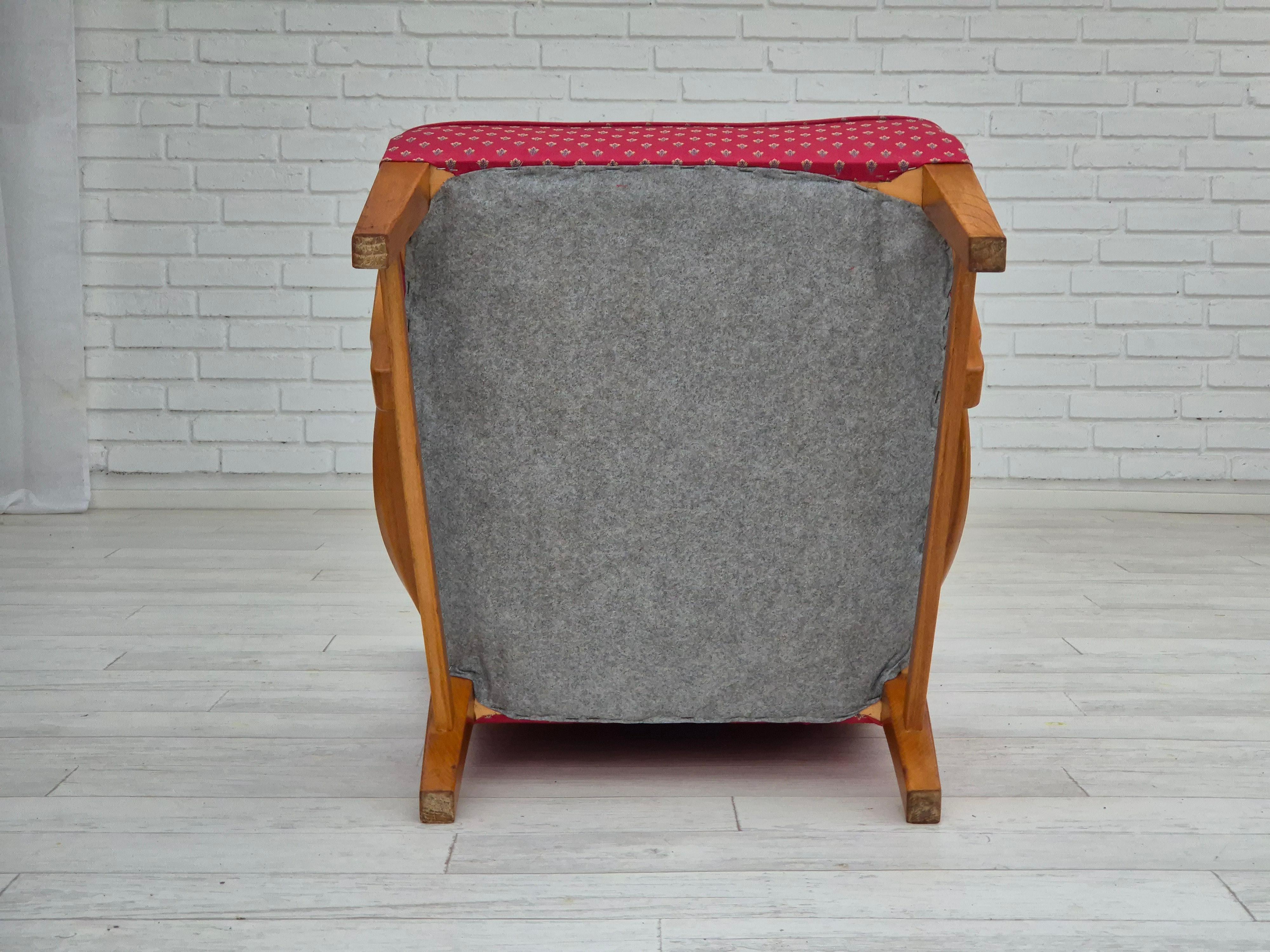 1970s, Scandinavian chair, original very good condition, ash wood. For Sale 9