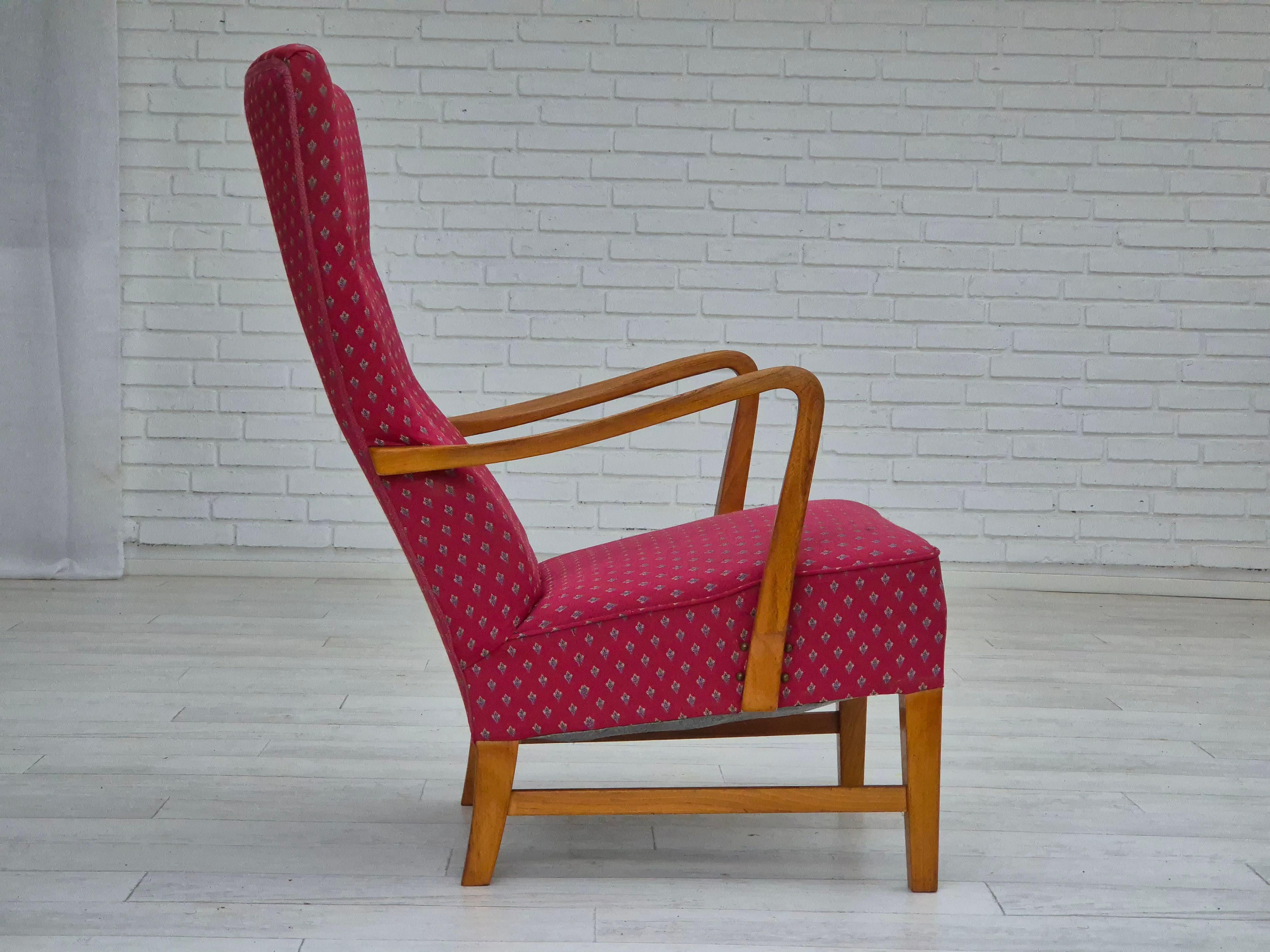 1970er Jahre, skandinavischer Stuhl, sehr guter Originalzustand, Eschenholz. (Skandinavische Moderne) im Angebot