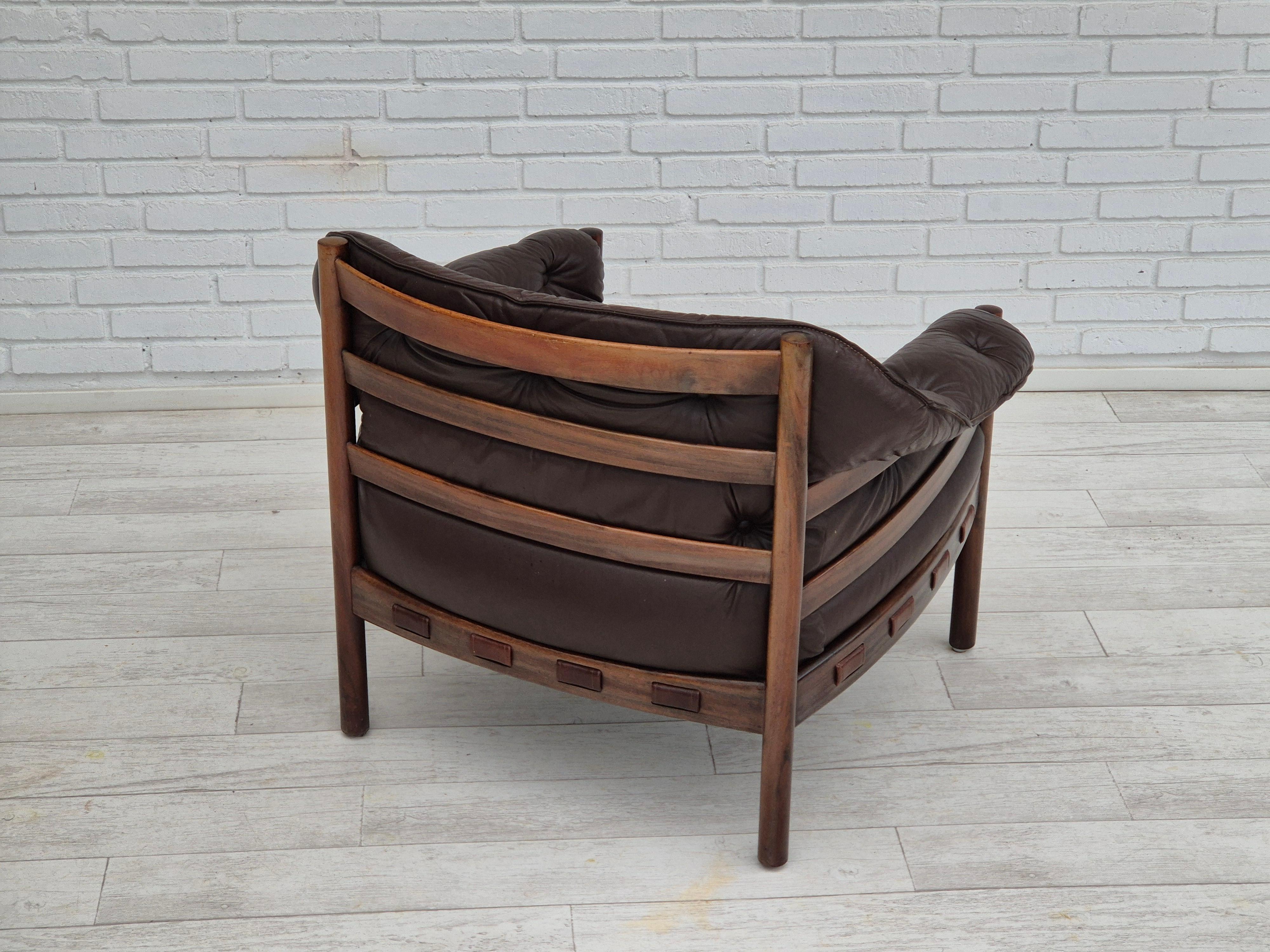 1970s, Scandinavian design by Arne Norell, lounge chair, original condition. For Sale 4