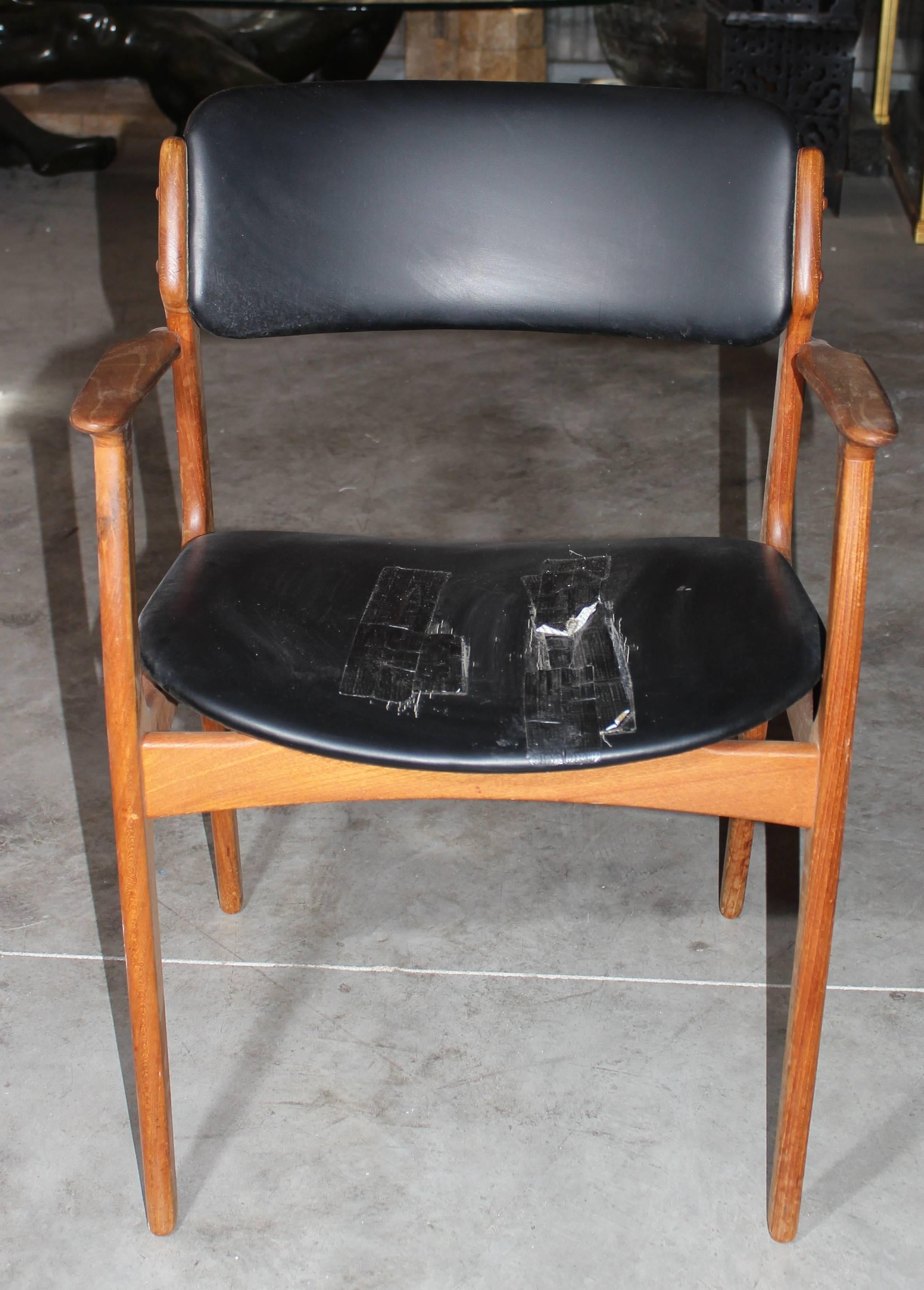 Original 1970s Scandinavian design wooden chair.