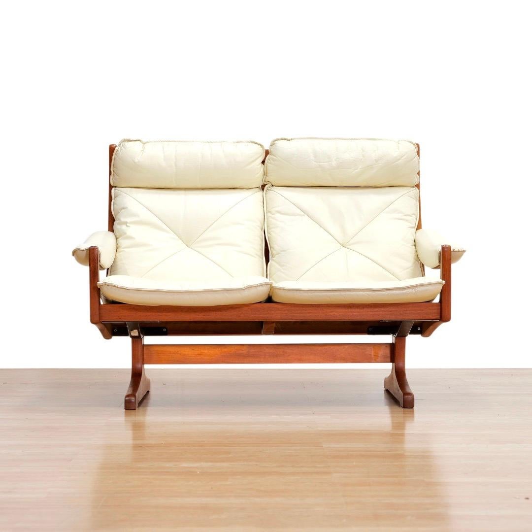 1970s Scandinavian Design Leather Sofa Set by Soda Galvano for Lied Mobler en vente 7