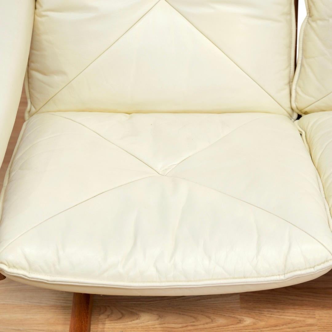 1970s Scandinavian Design Leather Sofa Set by Soda Galvano for Lied Mobler en vente 10