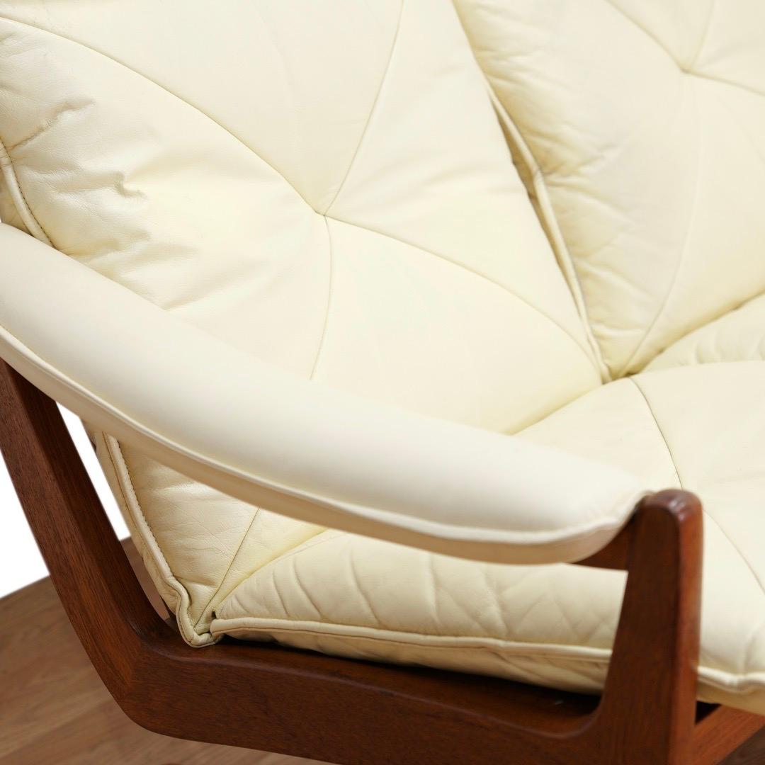 1970s Scandinavian Design Leather Sofa Set by Soda Galvano for Lied Mobler en vente 11