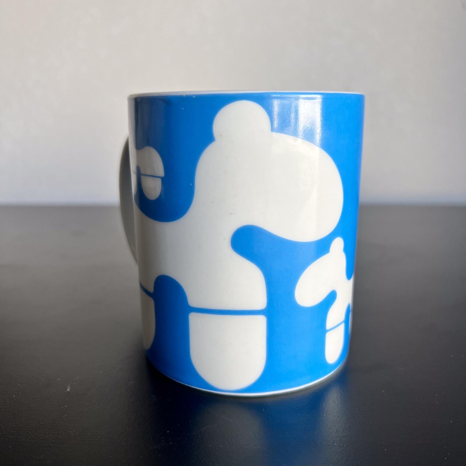 Finnish 1970s Eero Aarnio Blue Pony Coffee Mug Finland