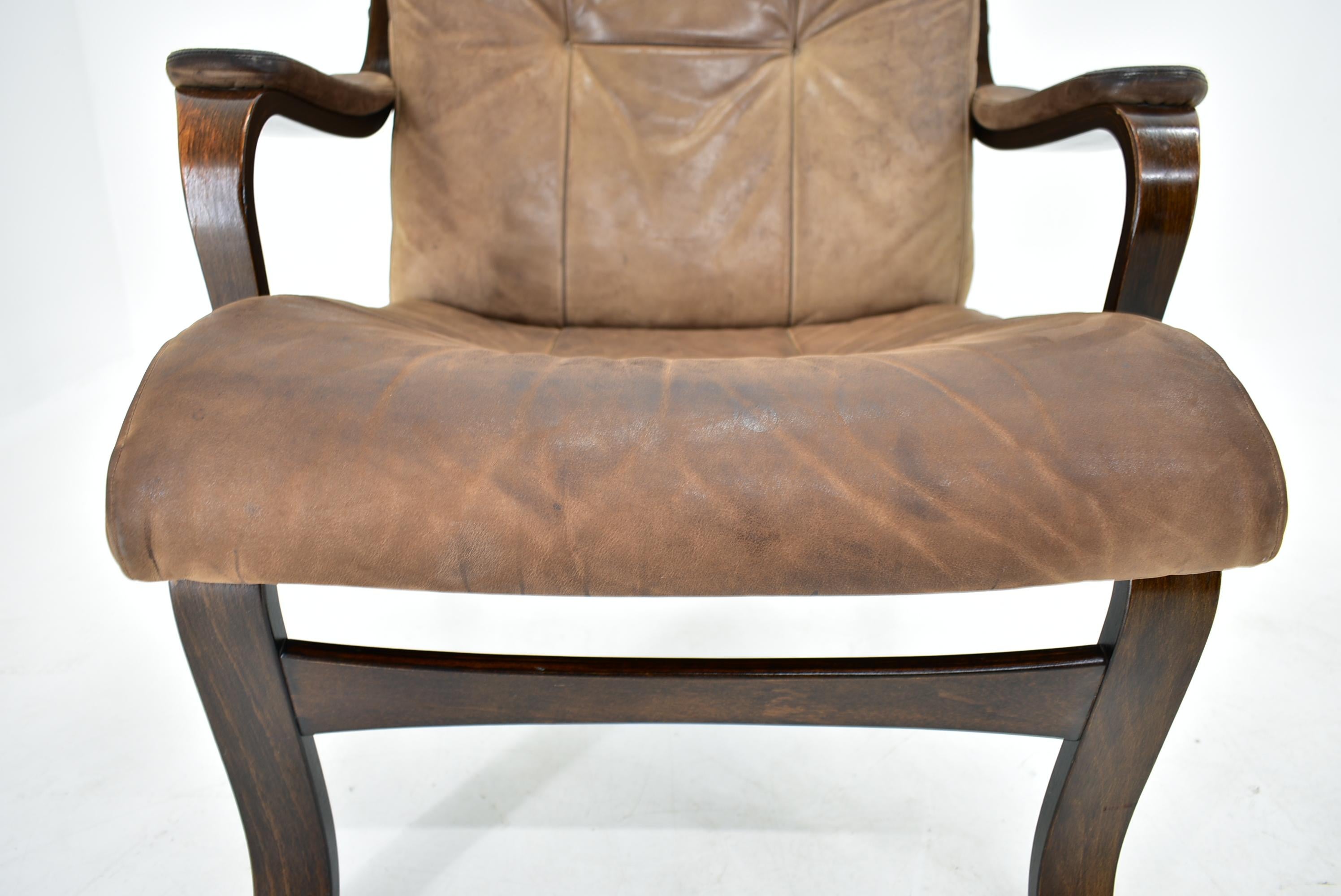 1970s, Scandinavian Leather Armchair 7