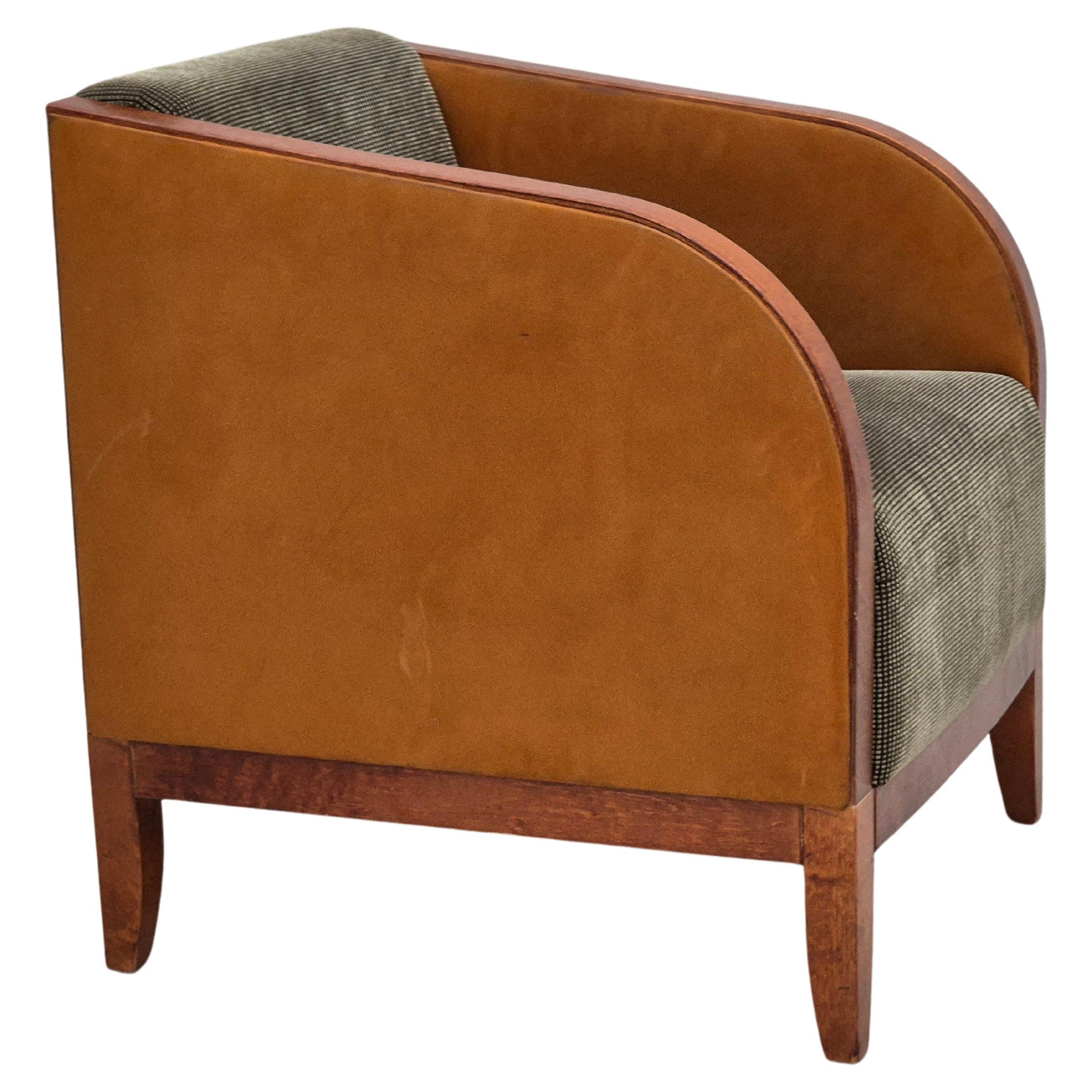 1970s, Scandinavian lounge chair, original very good condition, art deco style.