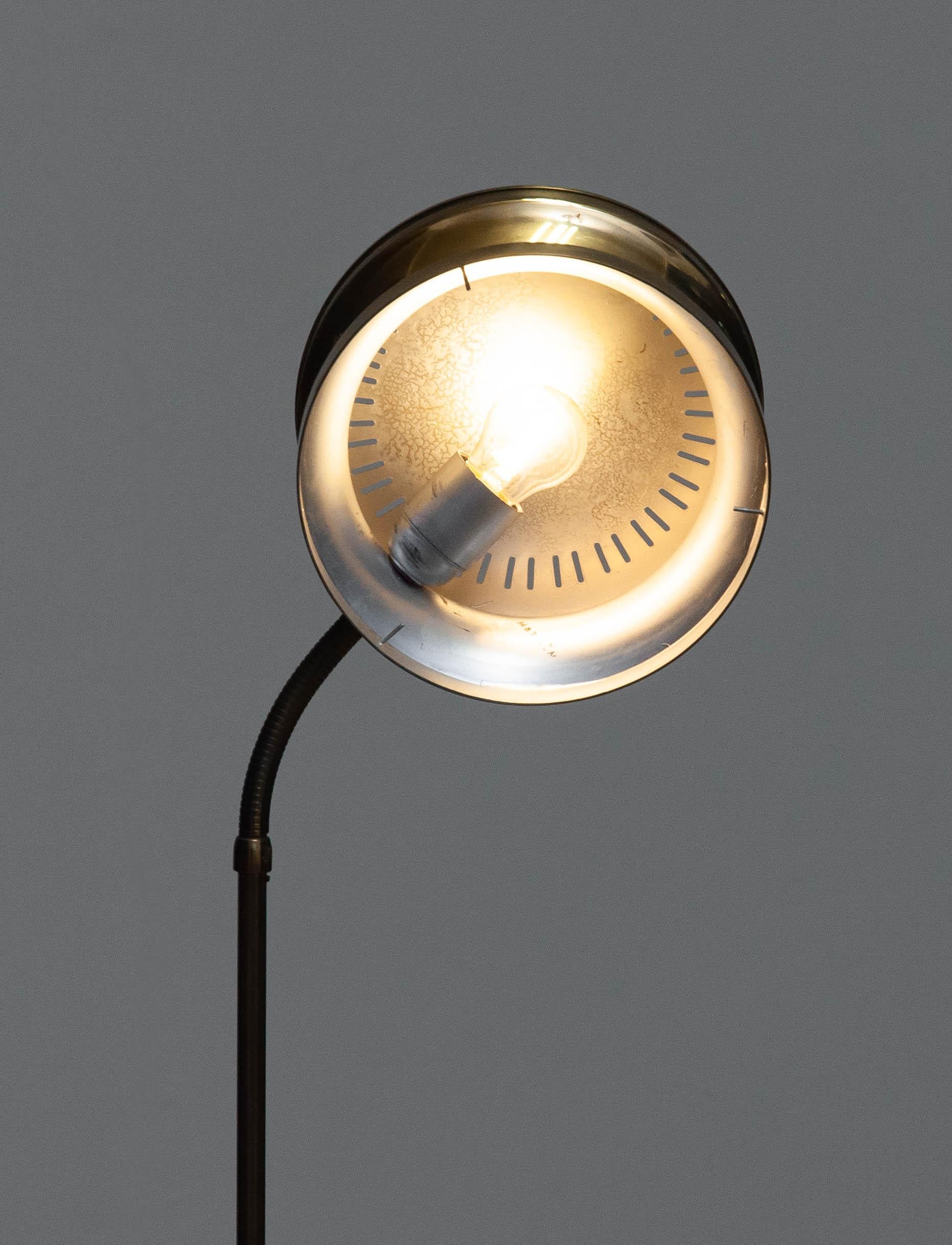 1970s Scandinavian Modern Floor Lamp In Brass By Tyringe Konsthantverk Sweden For Sale 4