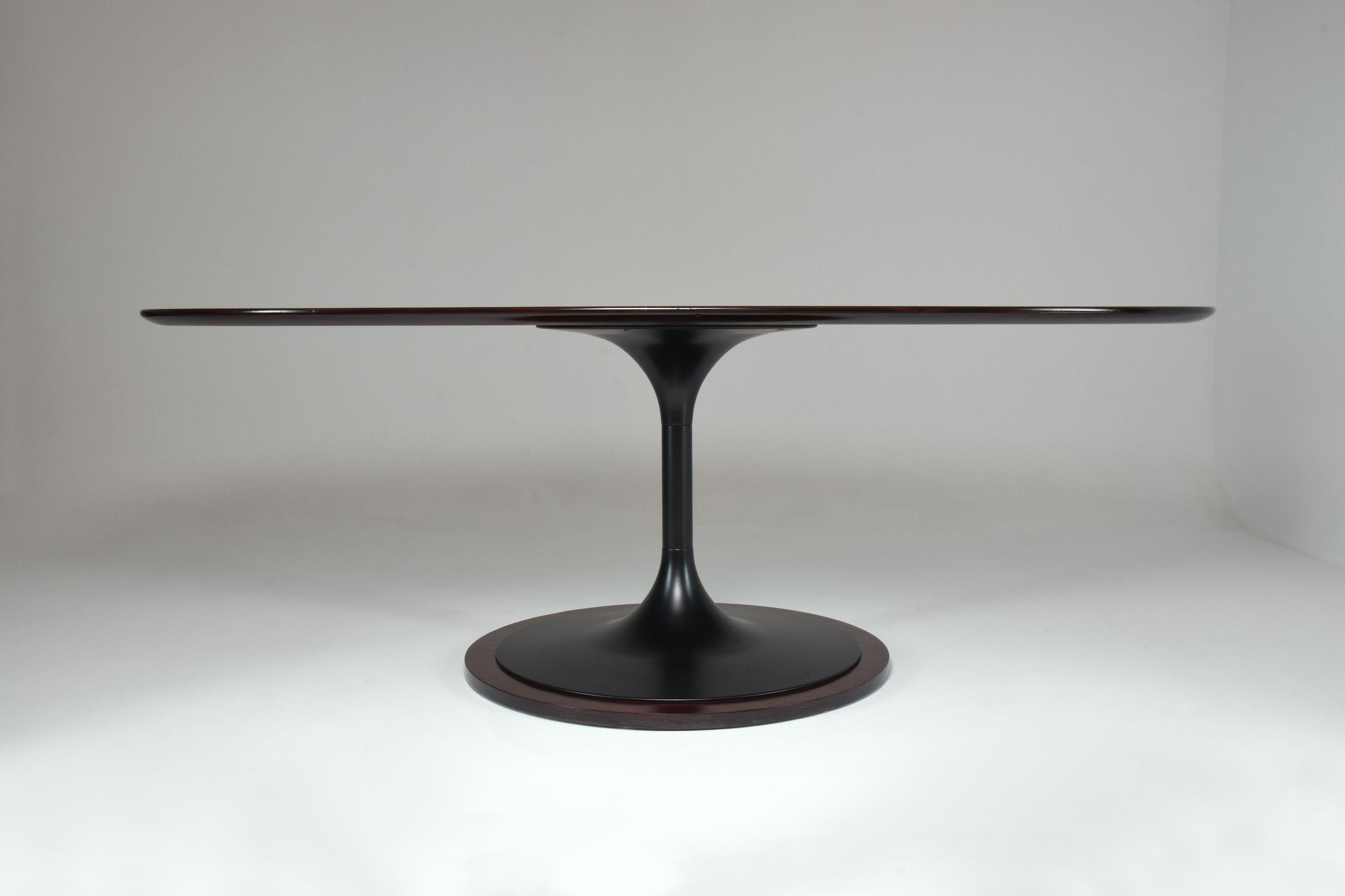 1970's Scandinavian Oval Coffee Table 5