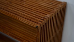 1970's scandinavian pine open sideboard