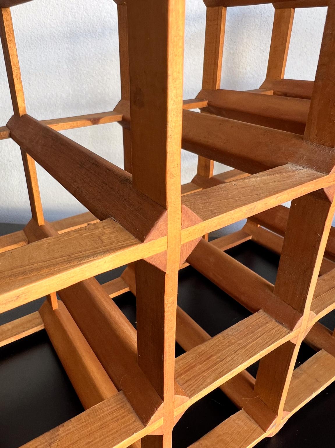 1970 Rack à vin douze bouteilles Wood Moderns Scandinaves Bon état - En vente à Chula Vista, CA
