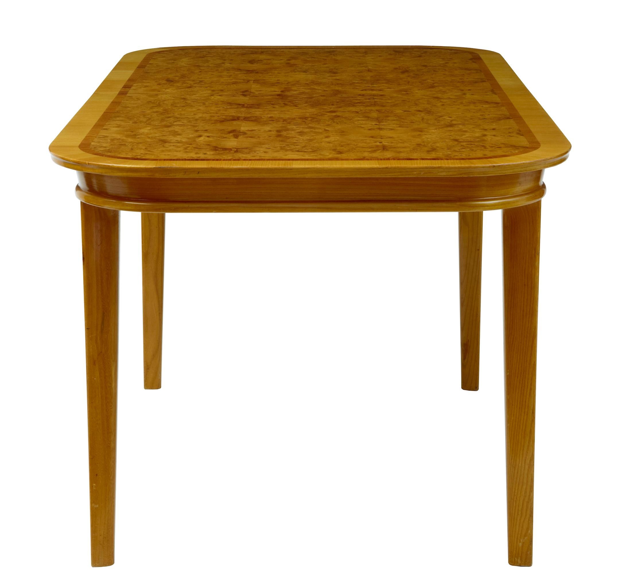 1970s Scandinavian Teak and Walnut Coffee Dining Table 2