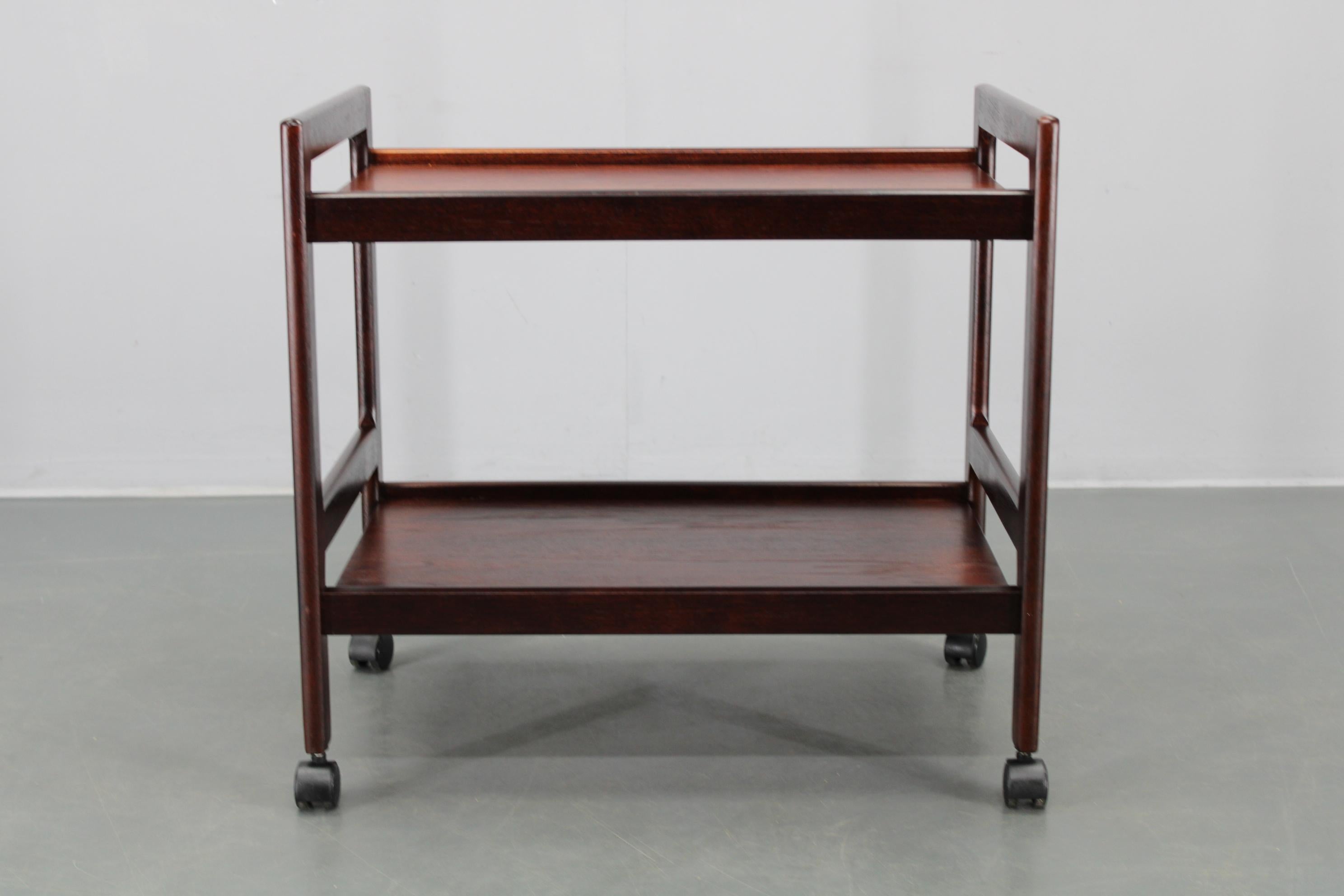 Huilé Chariot de service scandinave en teck des années 1970 par Brdr Furbo Spøttrup en vente