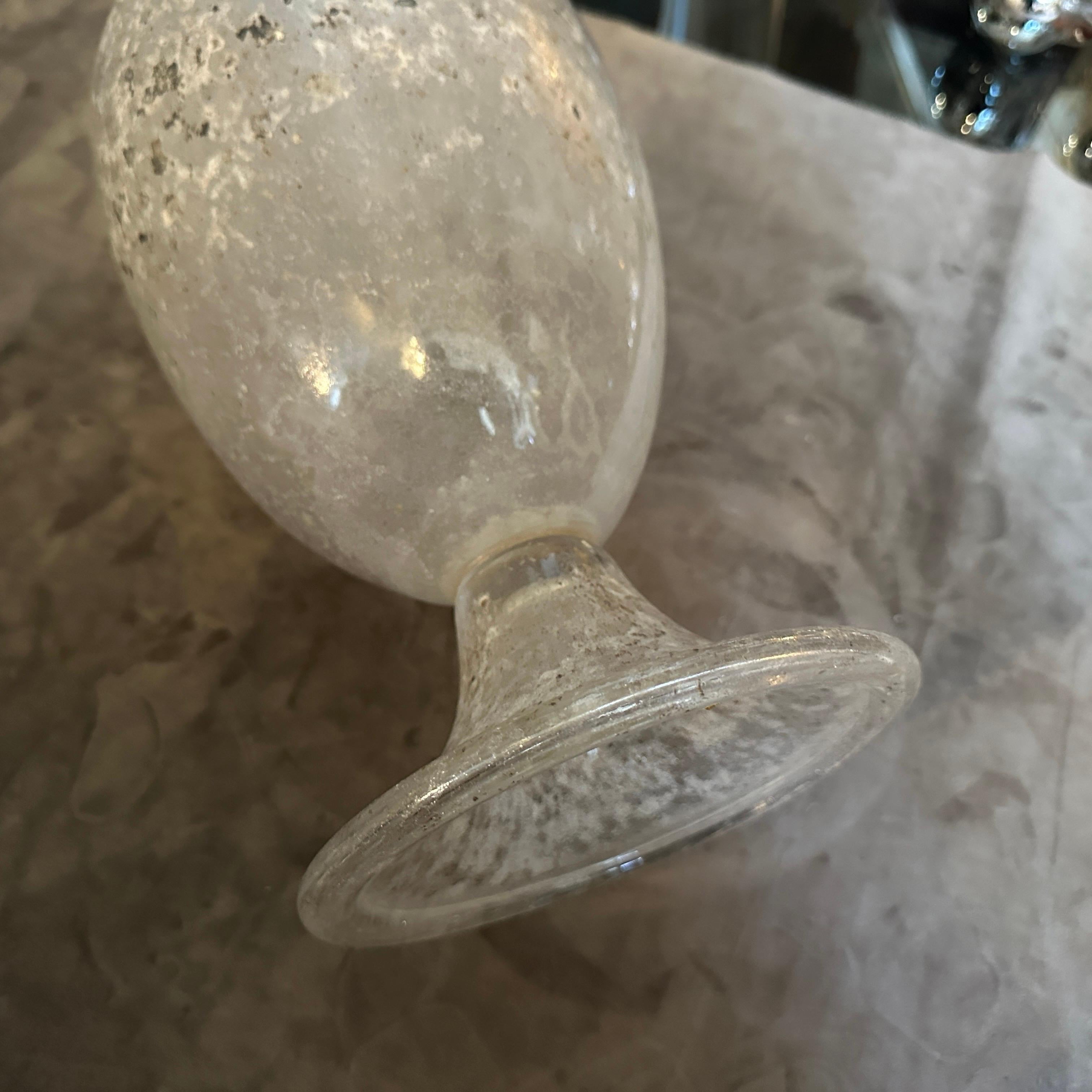 Vaso a forma di anfora alta in vetro di Murano degli anni '70 di Seguso in vendita 4