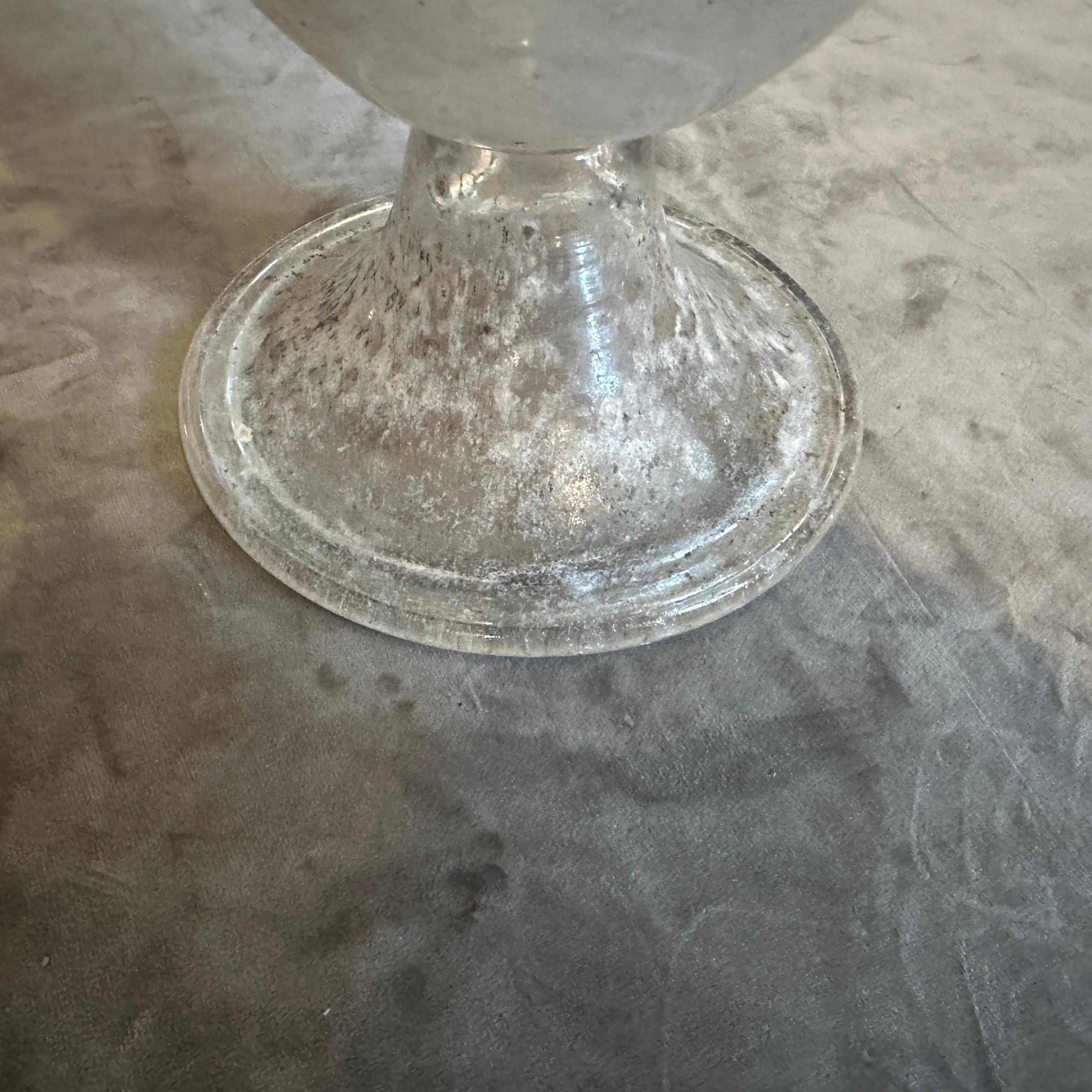 Fatto a mano Vaso a forma di anfora alta in vetro di Murano degli anni '70 di Seguso in vendita