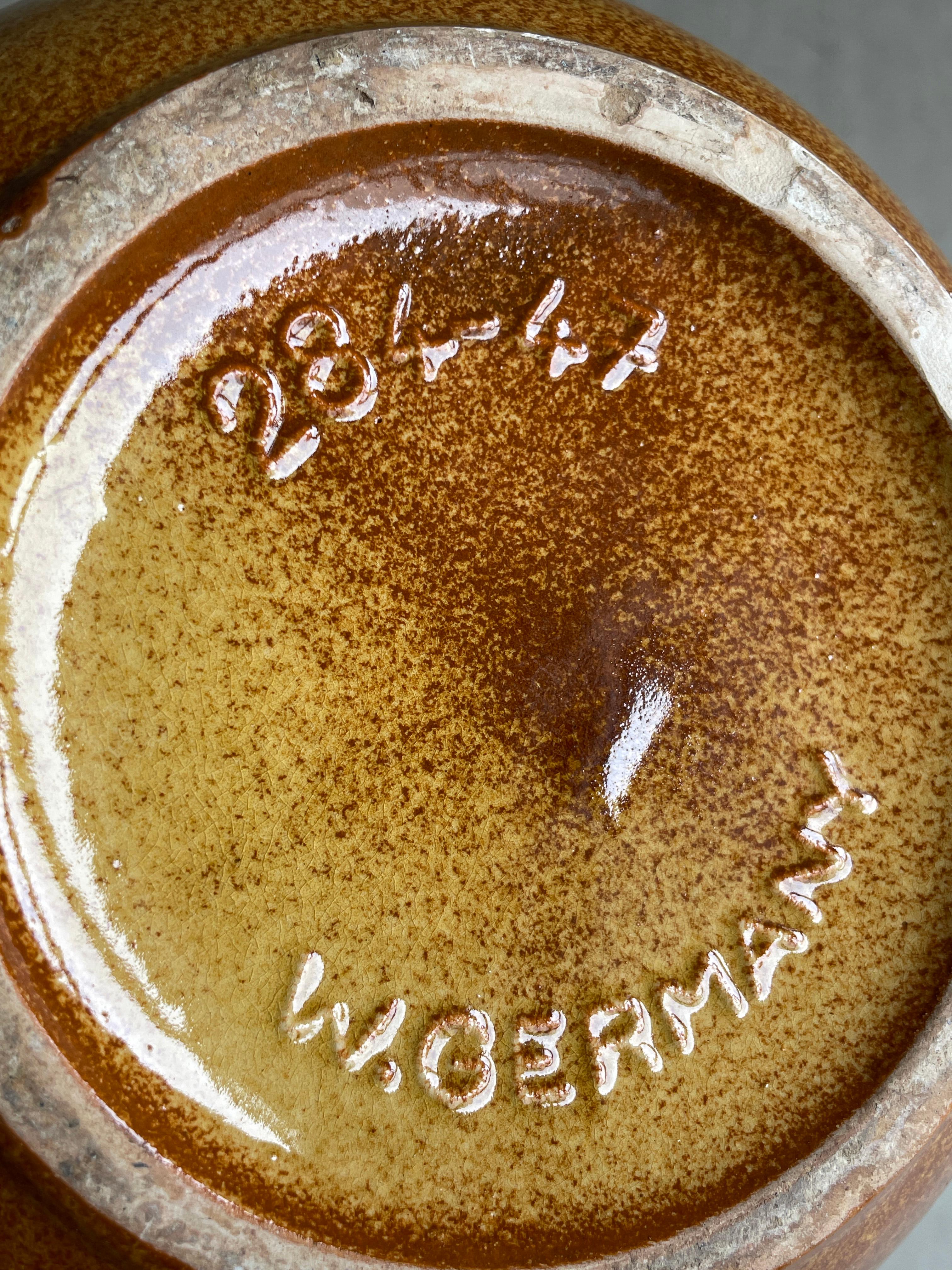 Tedesco Vaso in ceramica Scheurich Keramic Germania Ovest del 1970 284-47 in vendita