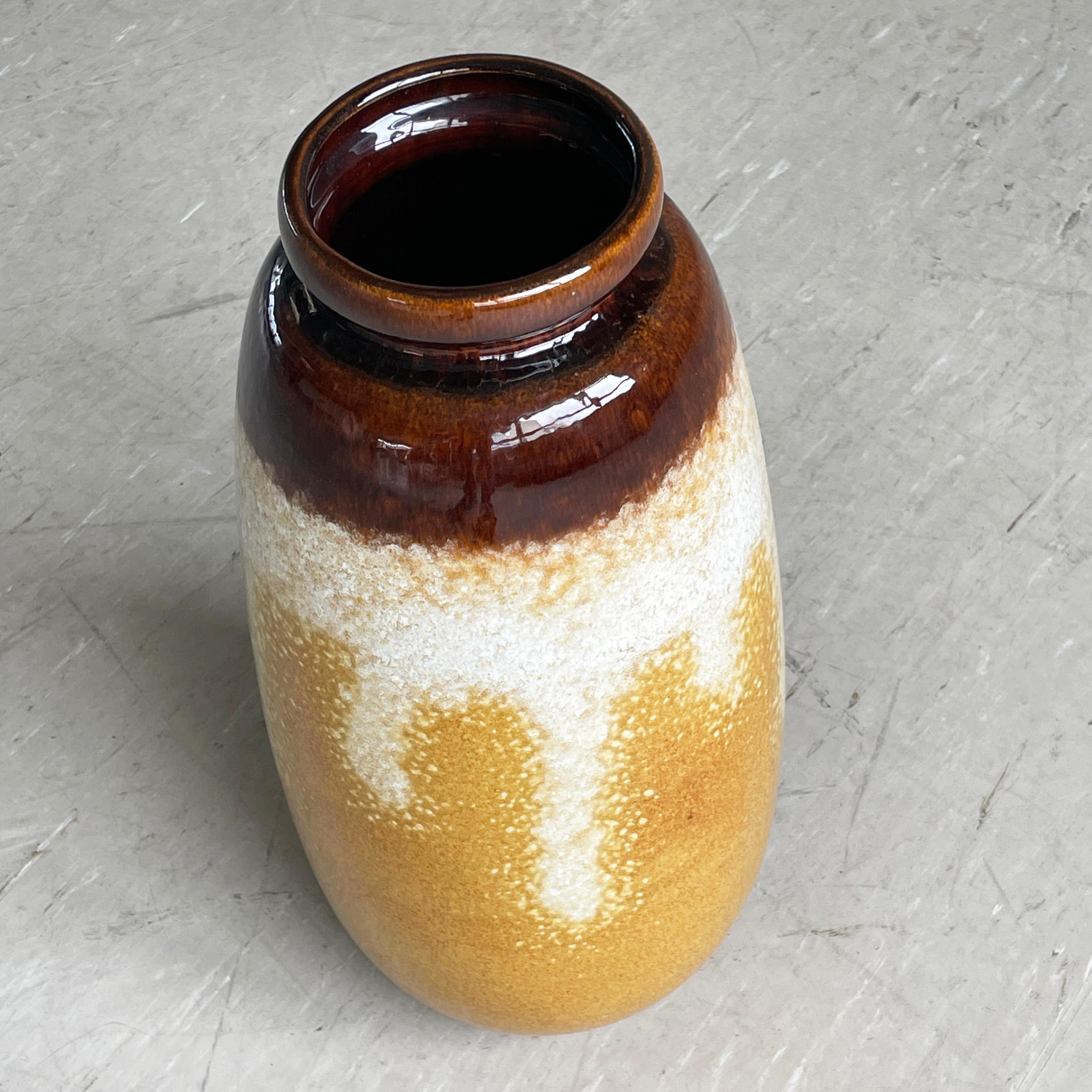 Cotto in fornace Vaso in ceramica Scheurich Keramic Germania Ovest del 1970 284-47 in vendita
