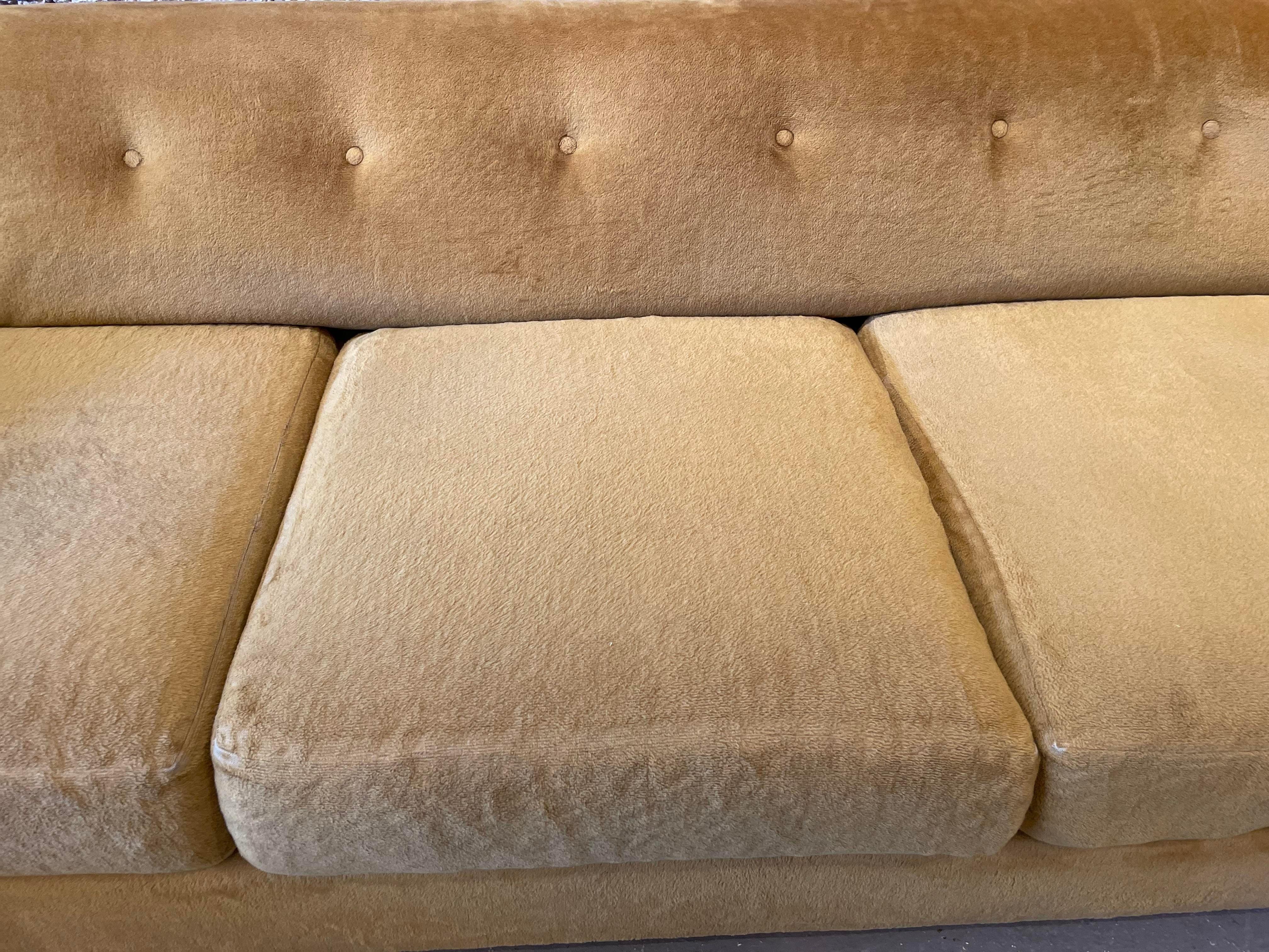 Fabric 1970s Schweiger Teddy Bear Sofa For Sale