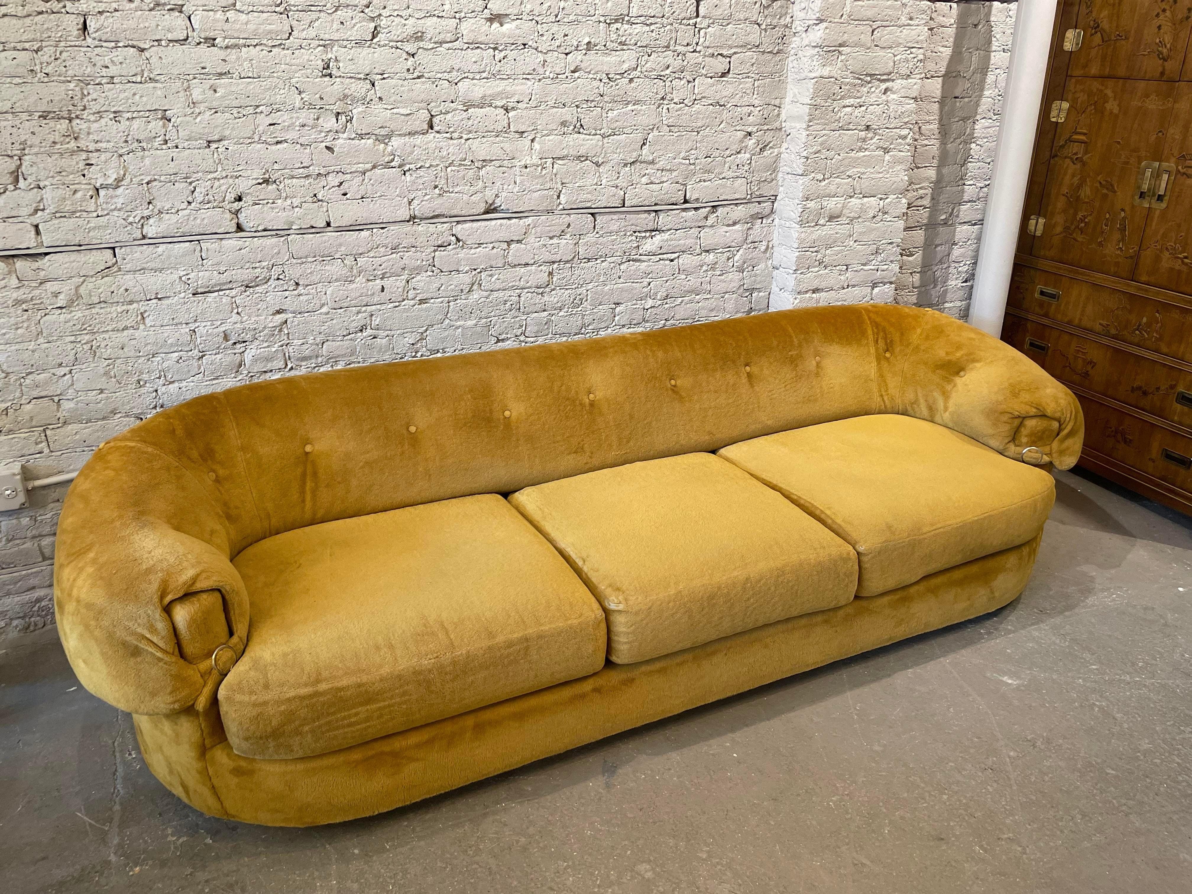 1970s Schweiger Teddy Bear Sofa For Sale 1