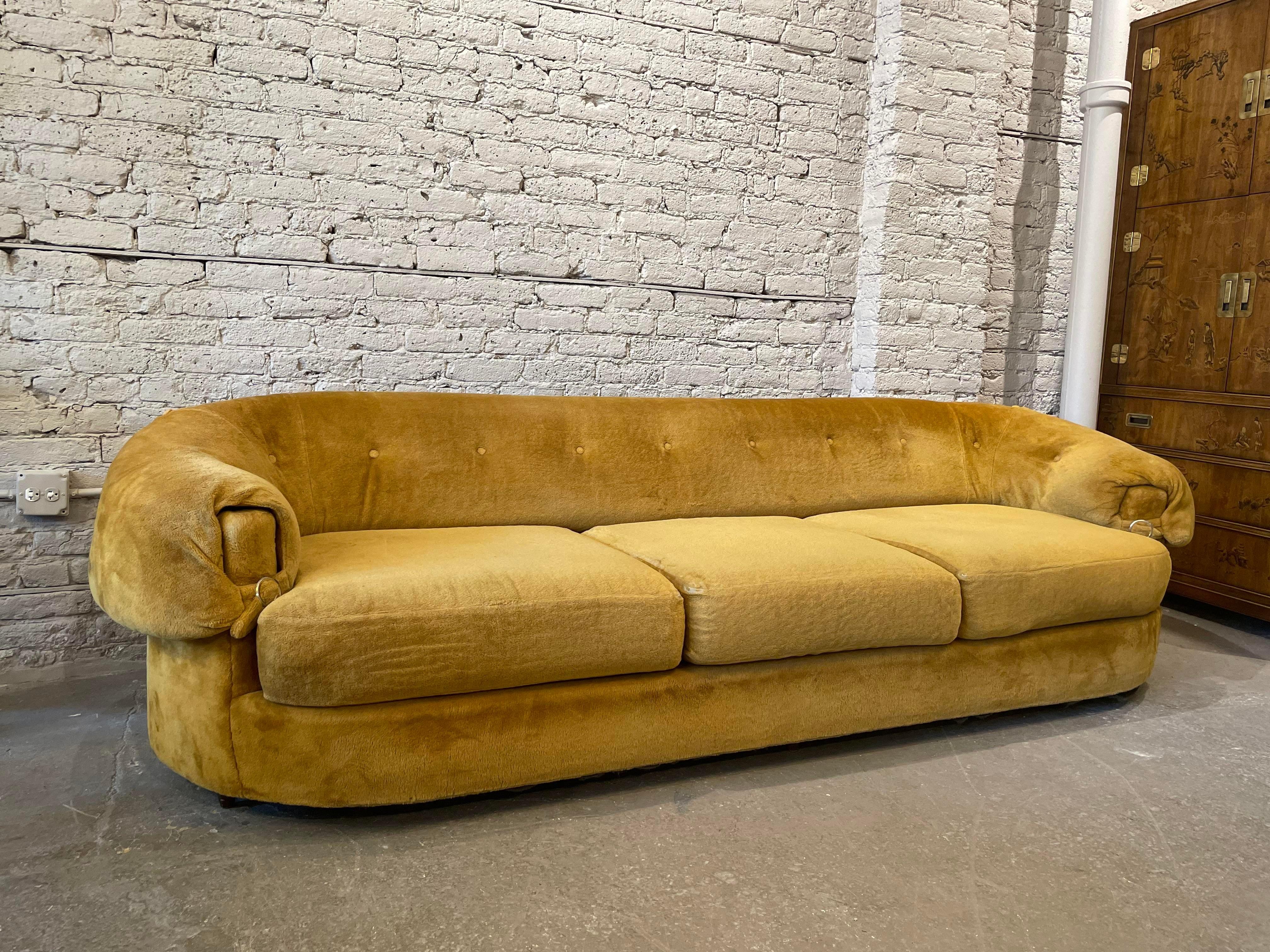 Mid-Century Modern 1970s Schweiger Teddy Bear Sofa For Sale