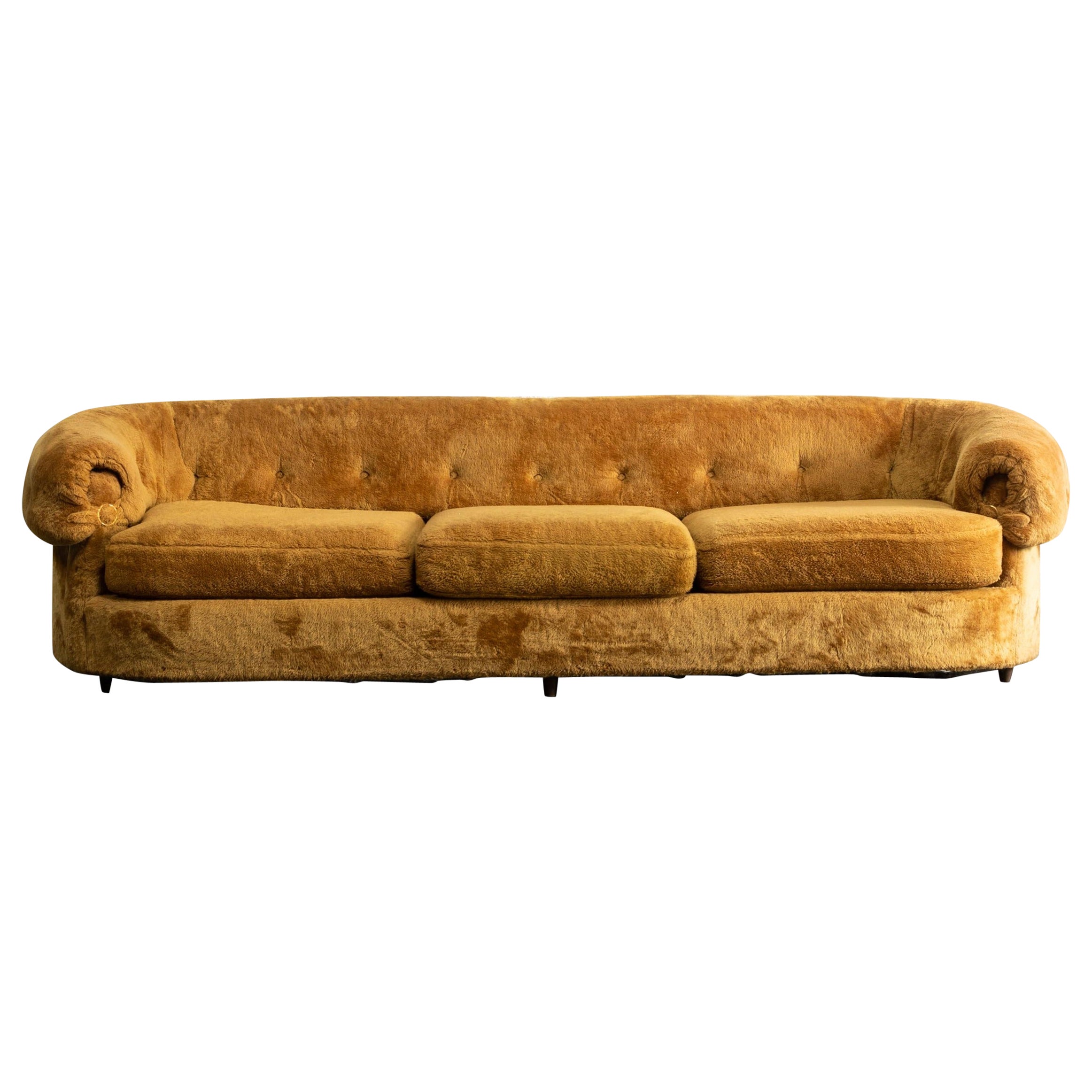 1970s Schweiger Teddy Bear Sofa