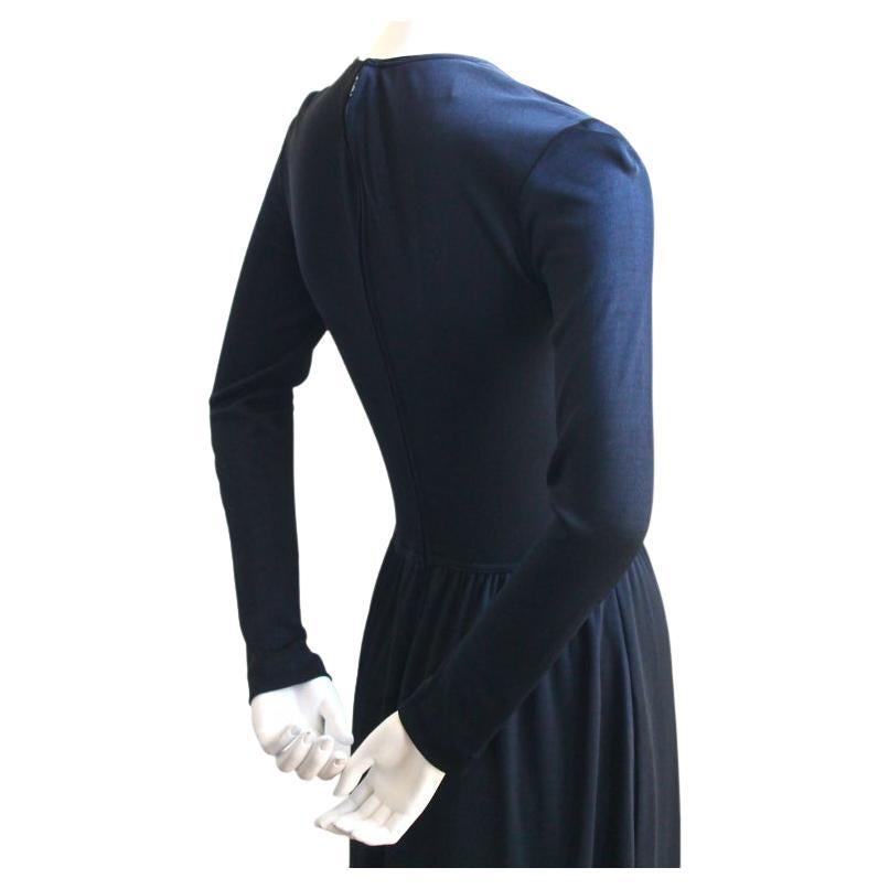 Black 1970's SCOTT BARRIE black jersey dress For Sale