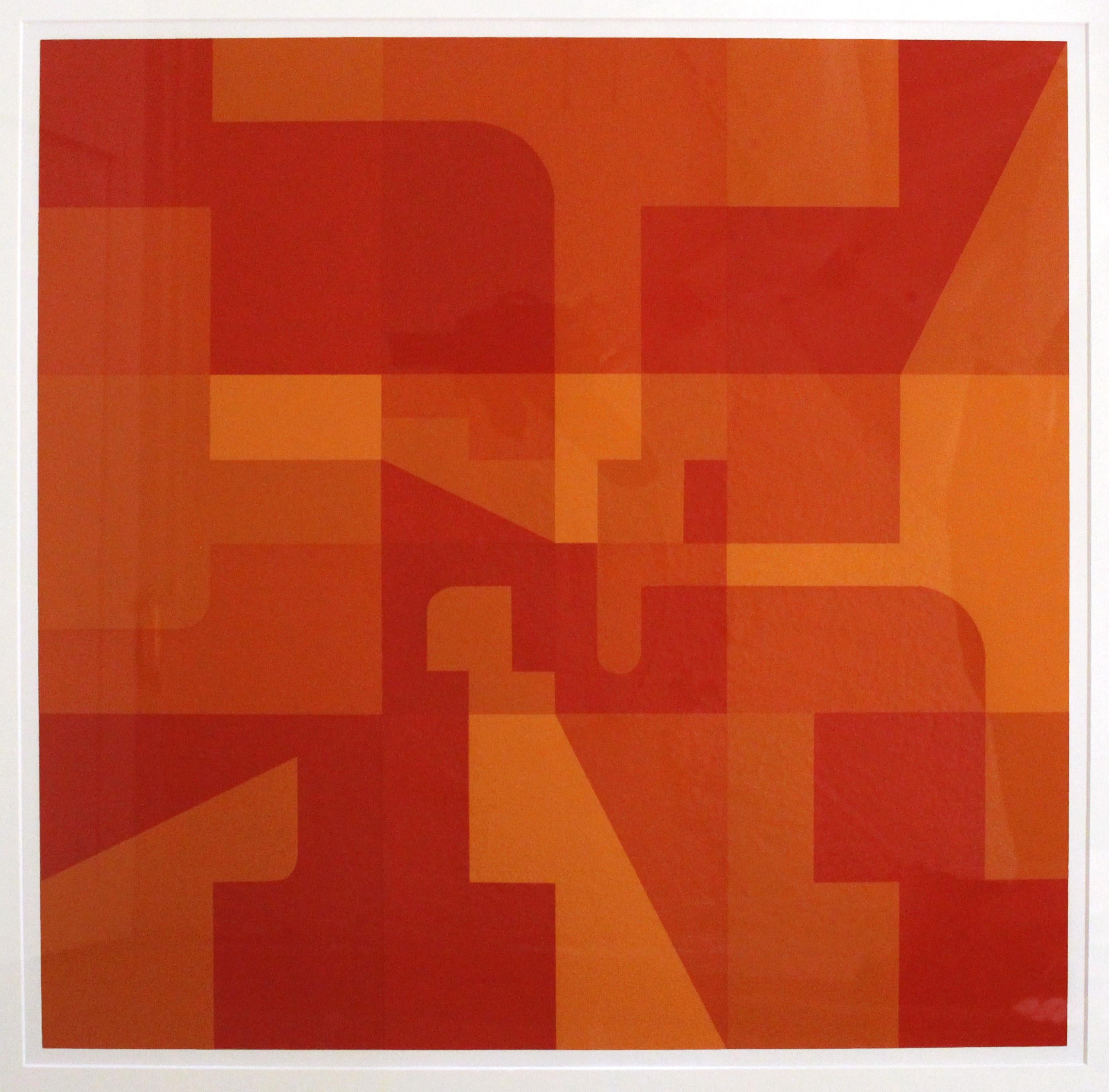 1970 Screen print, C-Di1a, by Norman Ives (American, 1923-1978). The title identified through known signed examples. Studied under Josef Albers & Herbert Matter at Yale University. Upon graduation in 1952 he became a member of the Yale Faculty.