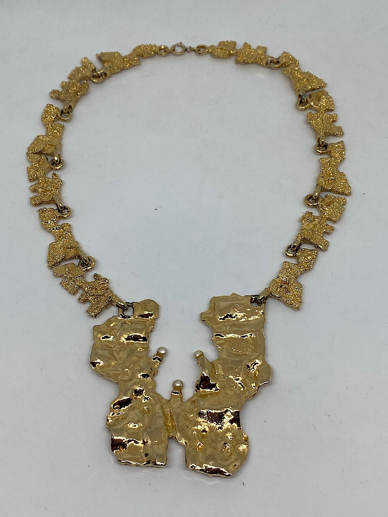 1970s Sculptural Brutalist Necklace  10