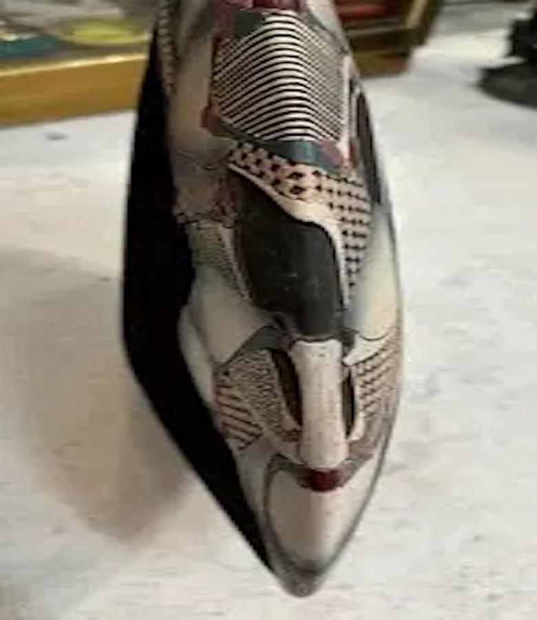 Americano Vaso scultoreo in ceramica degli anni '70 in vendita