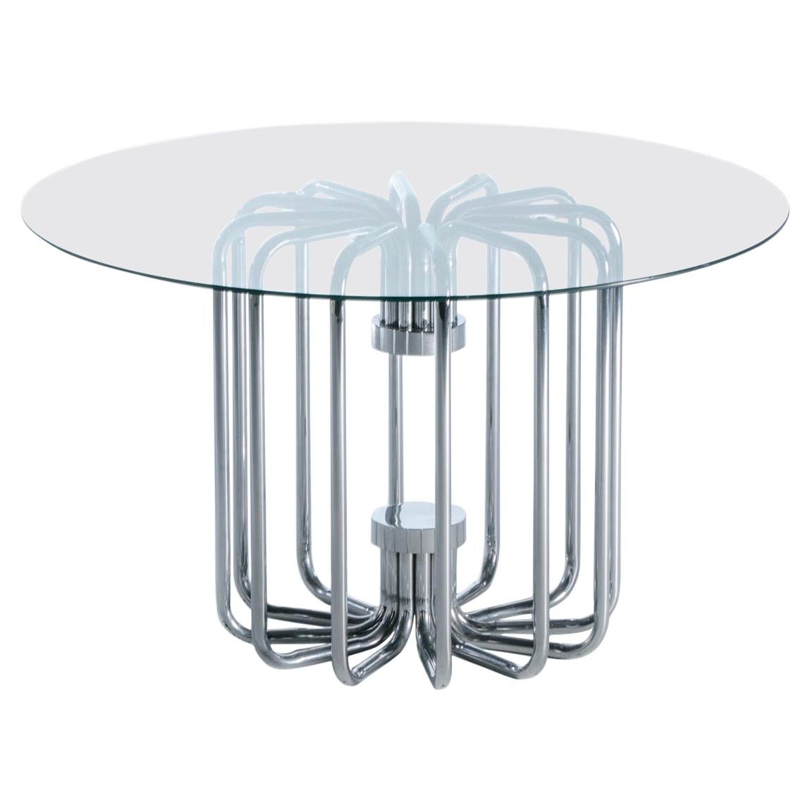 1970s Sculptural Chrome Dining Or Center Table