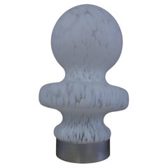 1970s Sculptural Hand-Blown Textured Glass Table Lamp