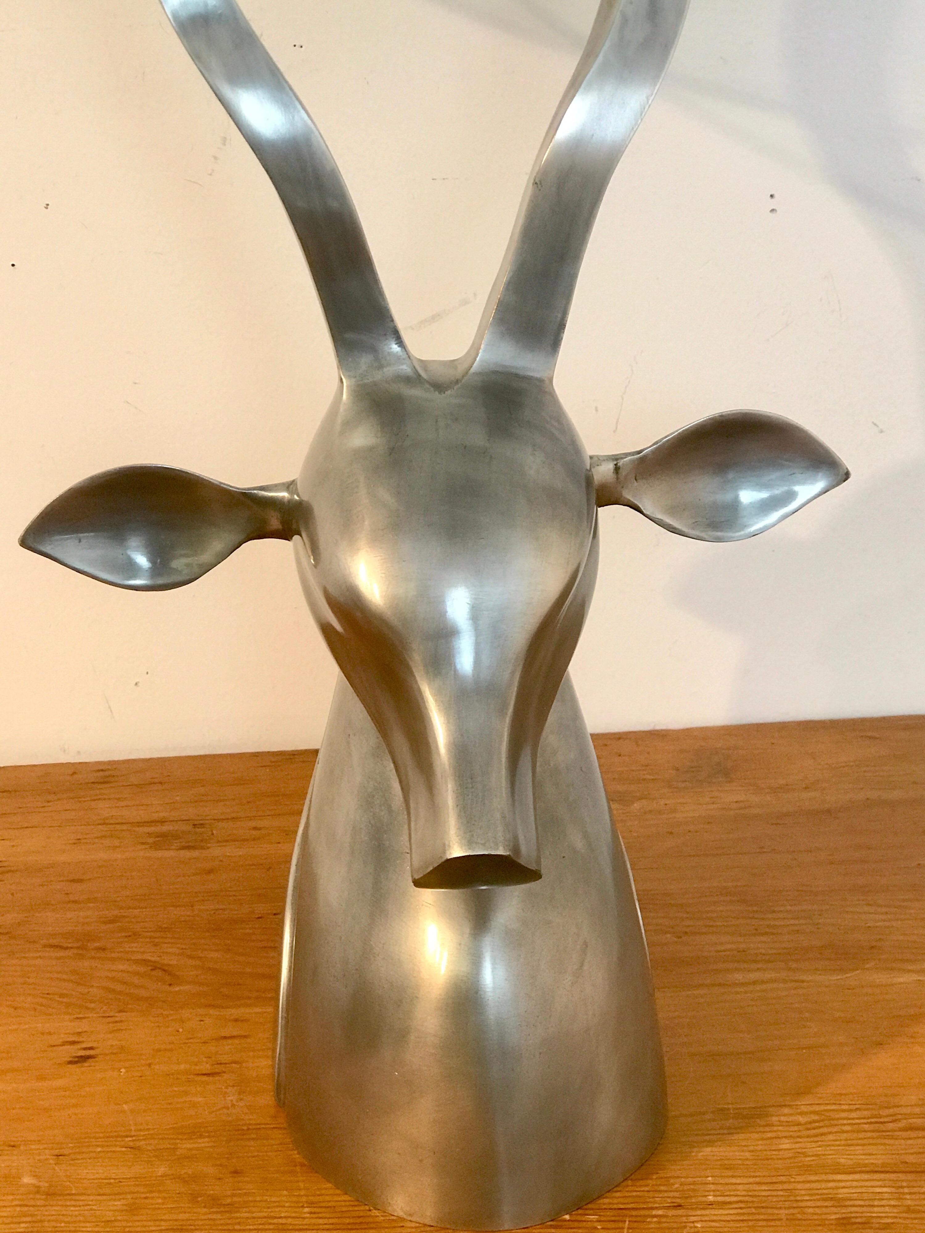 1970s Sculptural Ibex Drinks Table, Attributed to Arthur Court  1