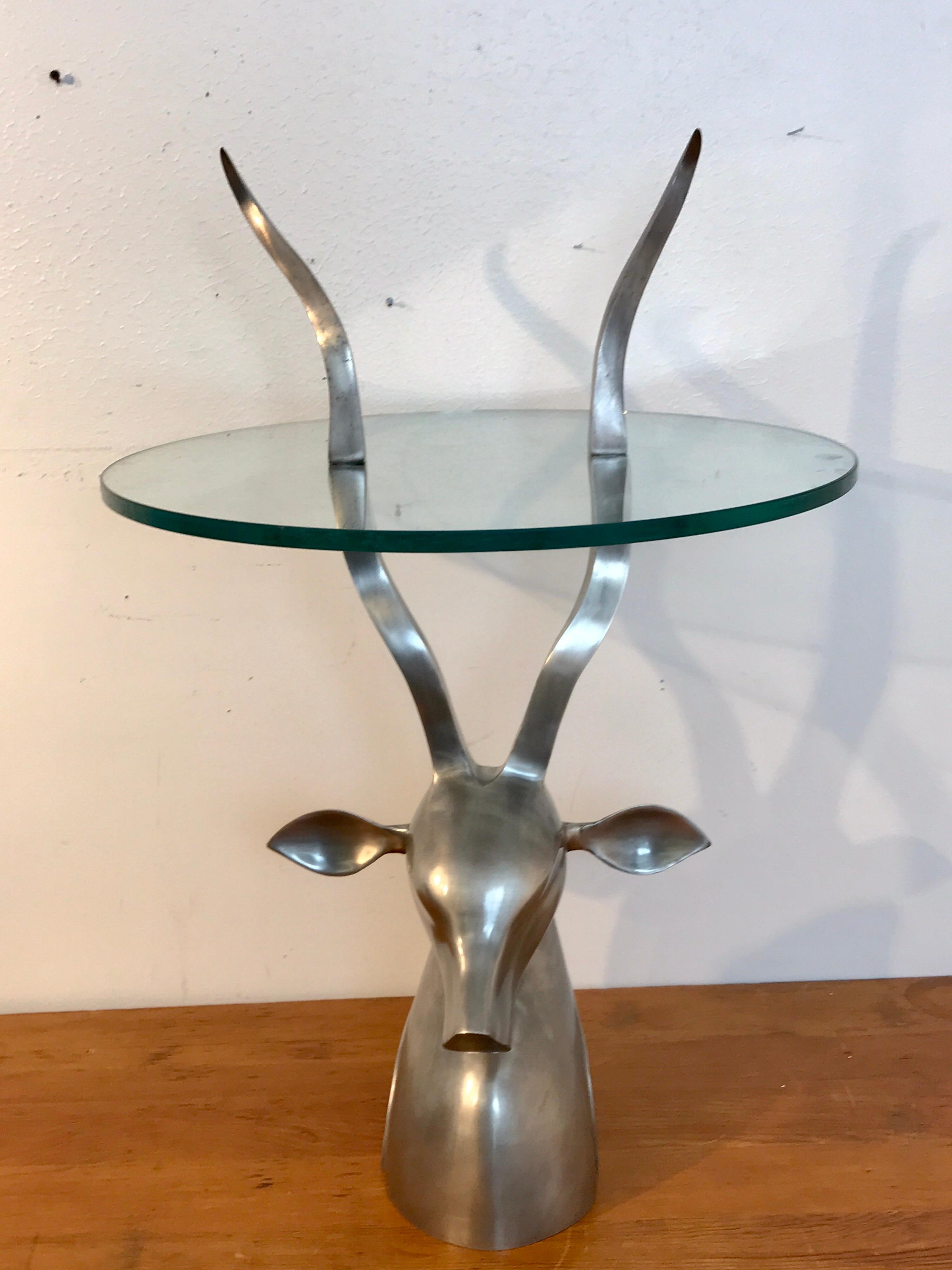 1970s Sculptural Ibex Drinks Table, Attributed to Arthur Court  2