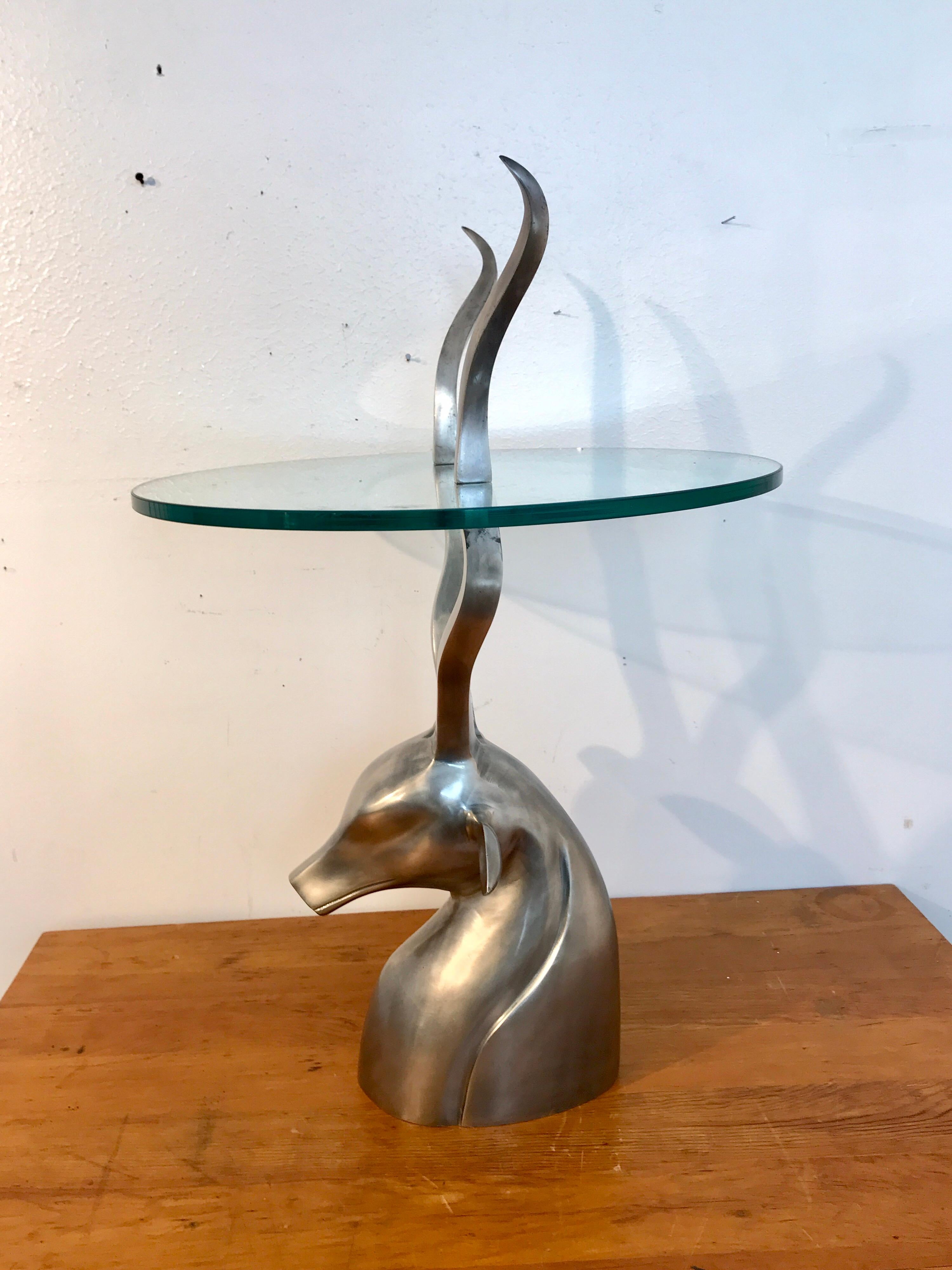 Metal 1970s Sculptural Ibex Drinks Table, Attributed to Arthur Court 