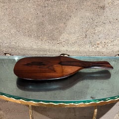 1970s Sculptural Rosewood Serving Tray Cutting Board Paddle