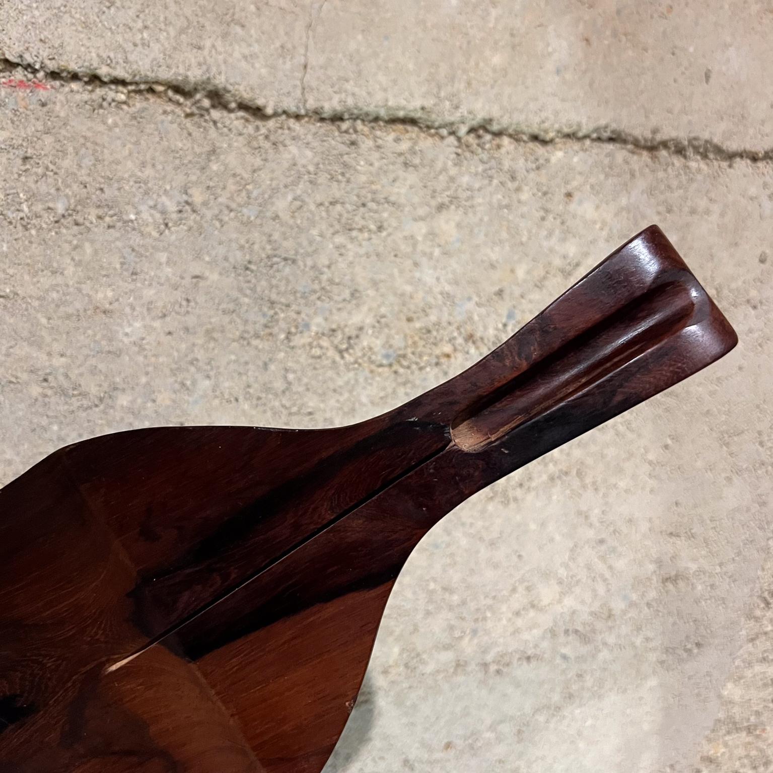1970s Sculptural Rosewood Serving Tray Cutting Board Paddle For Sale 4