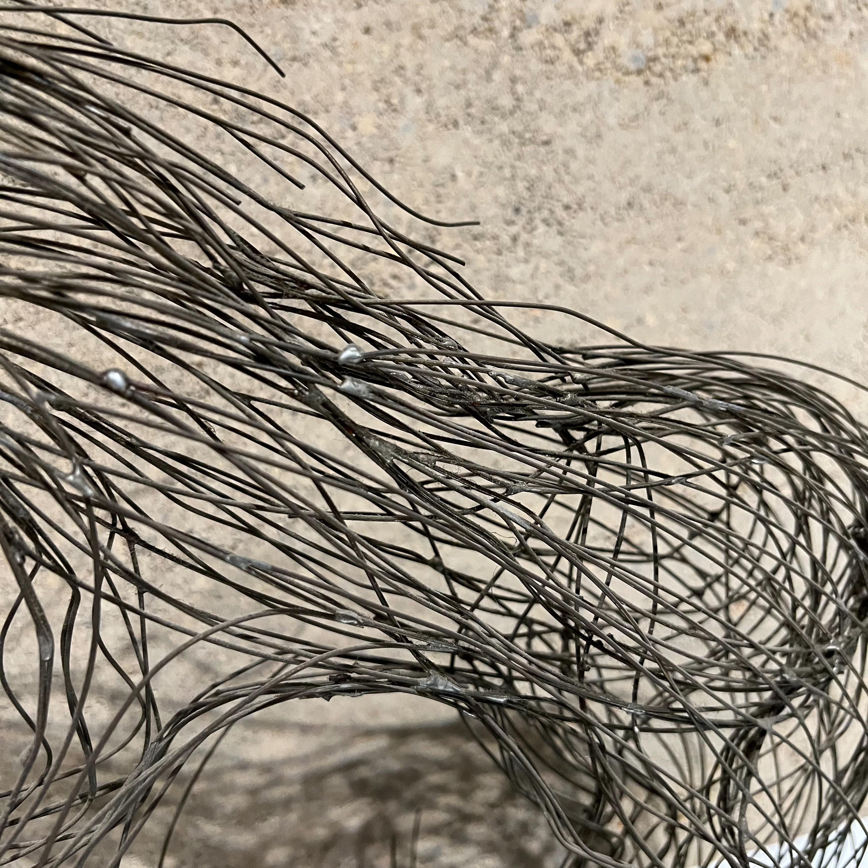 1970s Modernist Horse Wire Table Sculpture For Sale 2