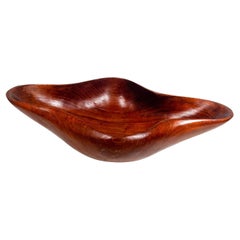 Retro 1970s Sculptural Organic Modern Bowl in Teak Wood