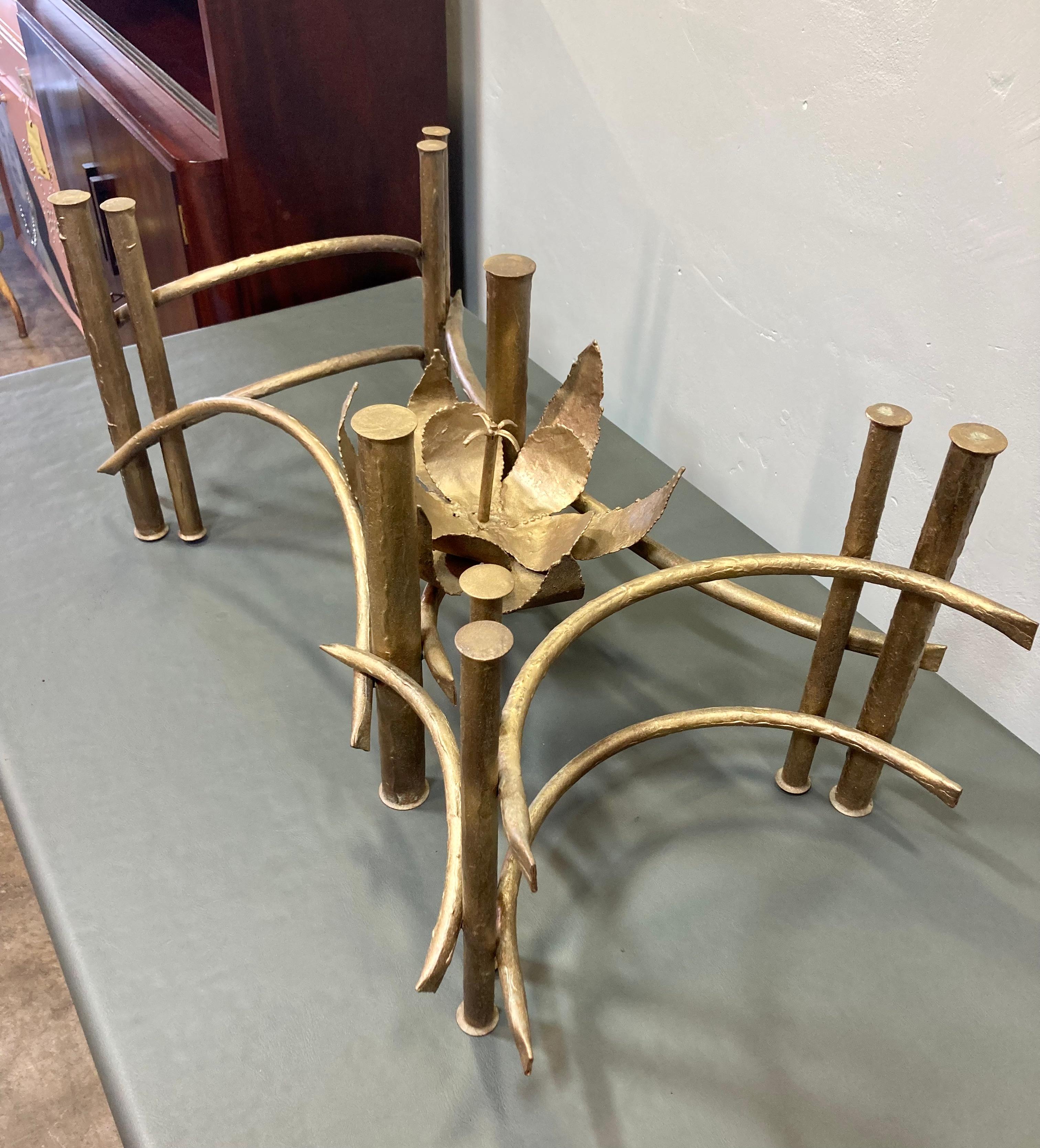 Late 20th Century 1970's Sculptural Lotus Blossom Coffee Table Base For Sale