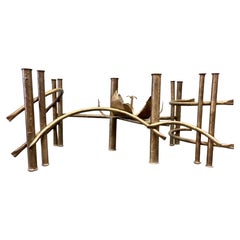 Base de table basse sculpturale Lotus Blossom des années 1970