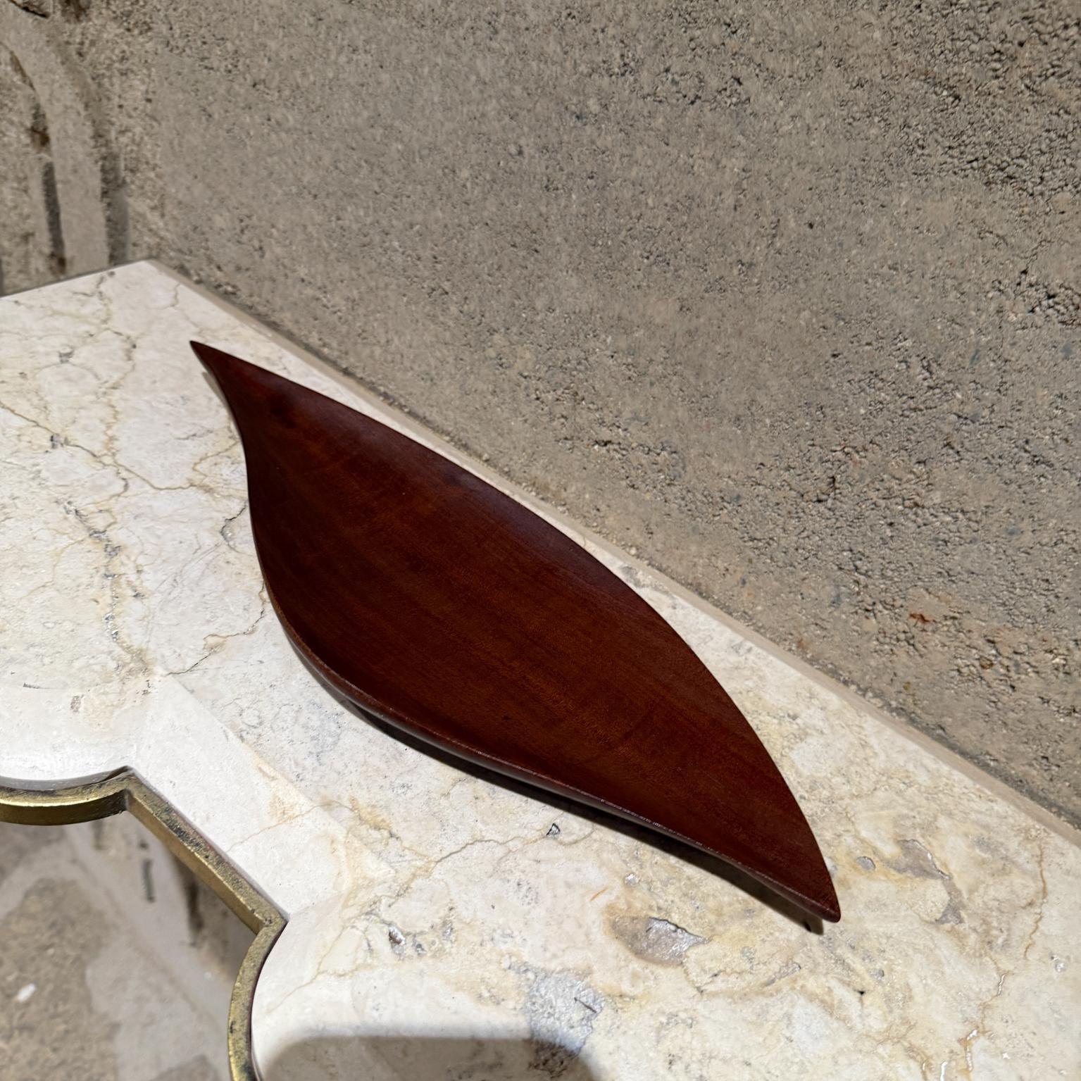 1970s Sculptural Serving Dish Hand Carved Haitian Wood In Good Condition For Sale In Chula Vista, CA