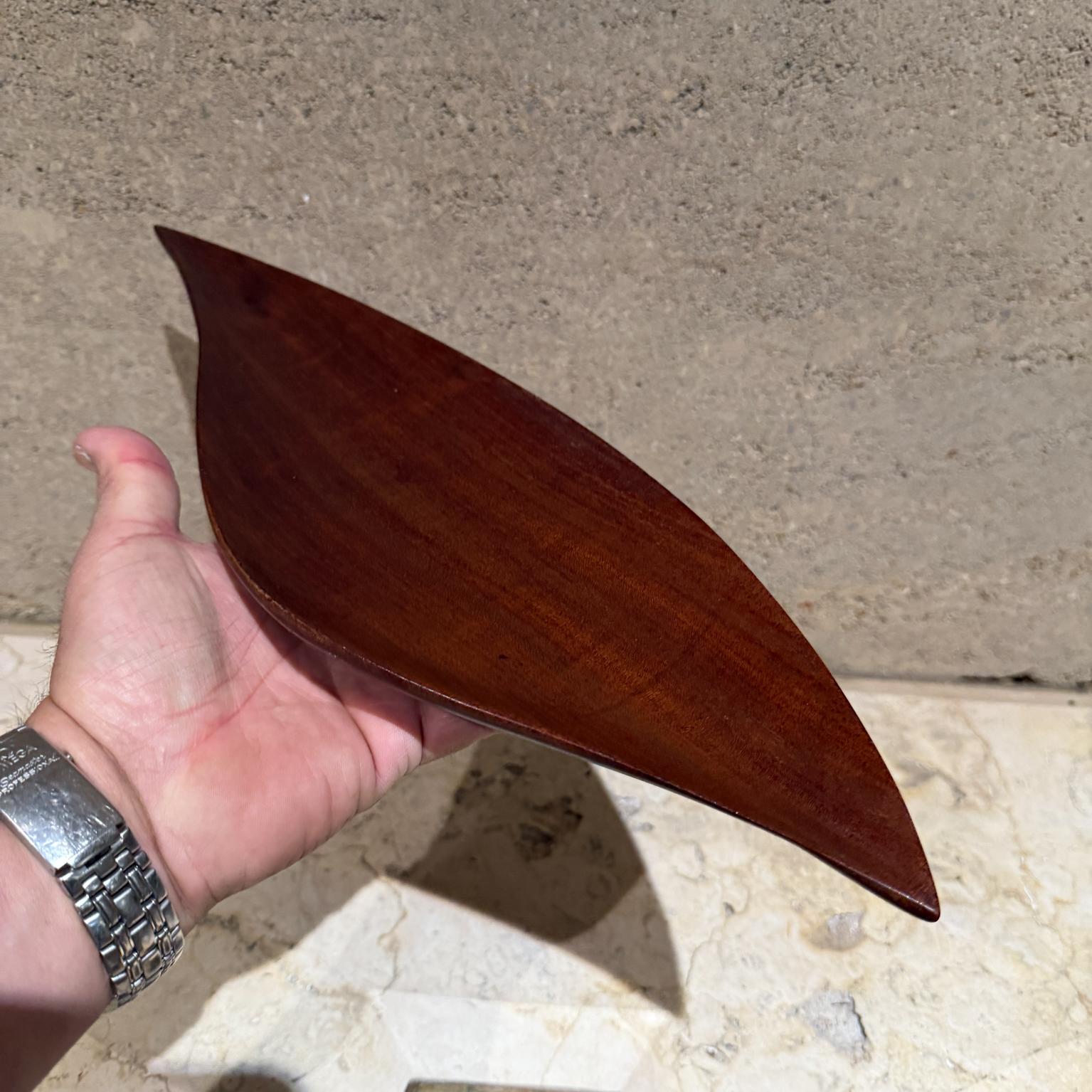 1970s Sculptural Serving Dish Hand Carved Haitian Wood For Sale 1